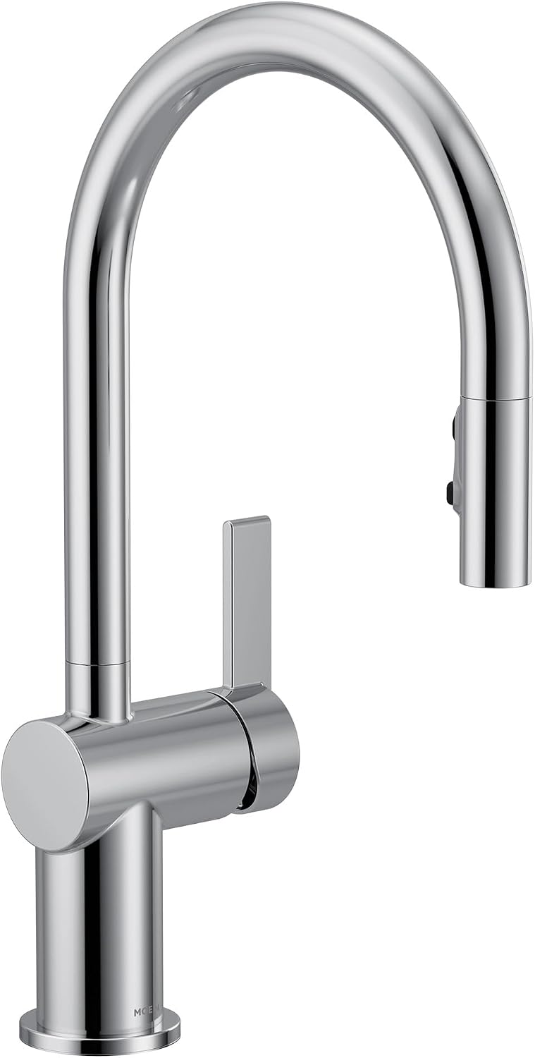 Moen Cia Chrome Pulldown Kitchen Faucet with Power Boost, Modern Kitchen Faucet, One-Handle Easy Installation, 7622
