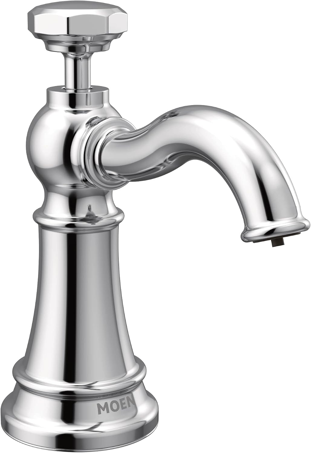 Moen S3955C Paterson Deck Mounted Kitchen Soap Dispenser with Above the Sink Refillable Bottle, Chrome