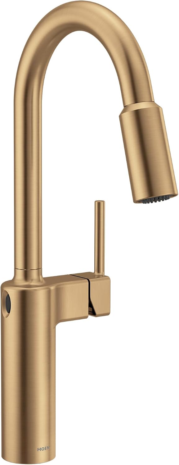 Moen Inara MotionSense Wave Kitchen Faucet, Bronzed Gold, 87463EWBZG