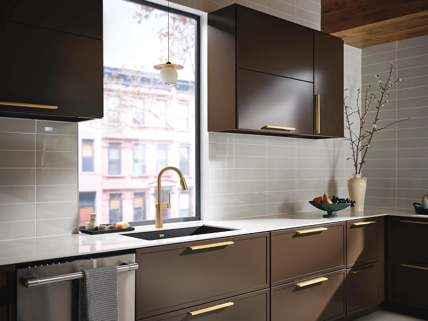 Moen Inara MotionSense Wave Kitchen Faucet, Bronzed Gold, 87463EWBZG