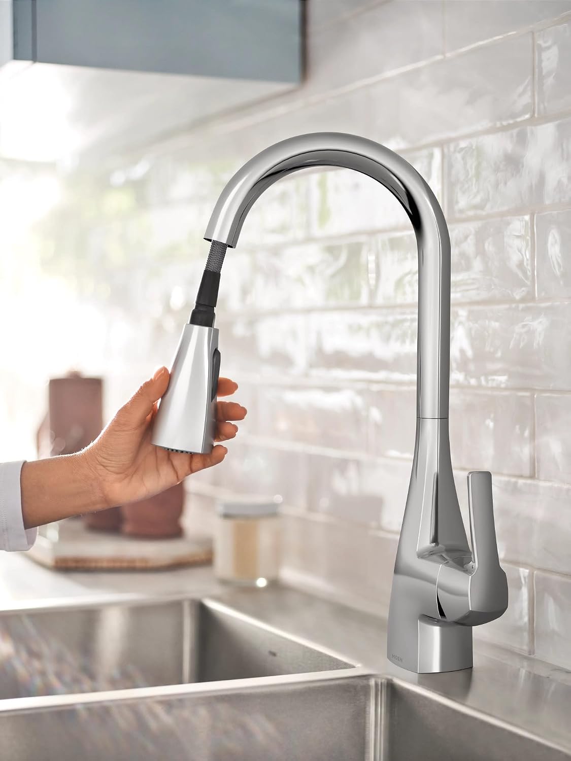Moen 87599 Kiran Chrome Pulldown Kitchen Faucet
