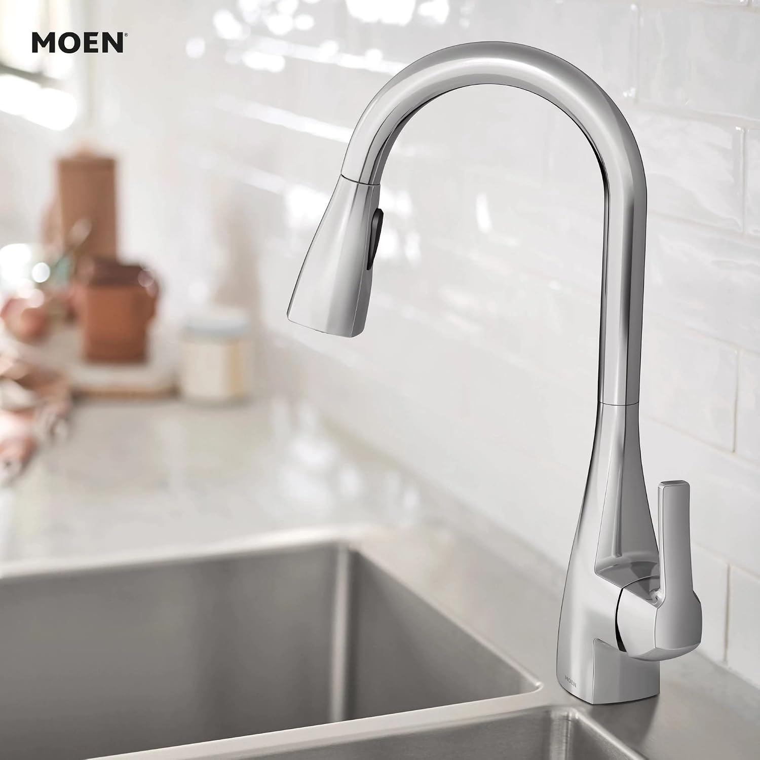 Moen 87599 Kiran Chrome Pulldown Kitchen Faucet
