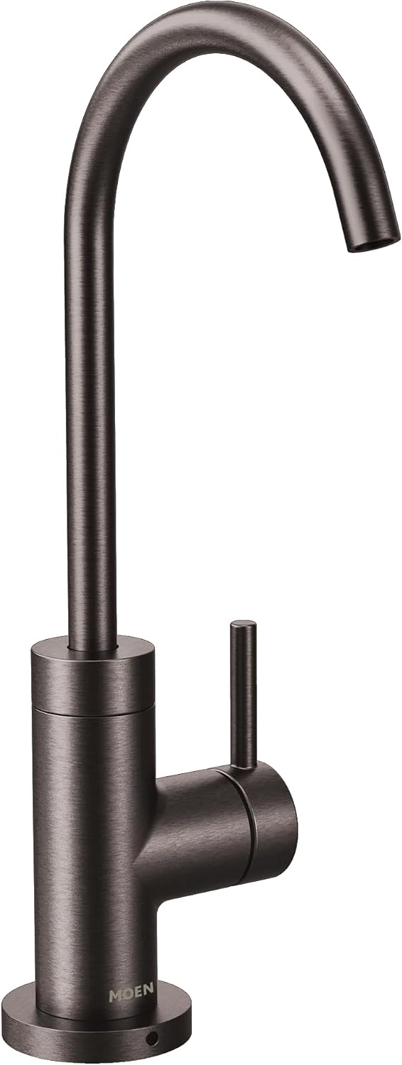 Moen Black Stainless Sip Modern Cold Water Kitchen Beverage Faucet with Optional Filtration System, S5530BLS