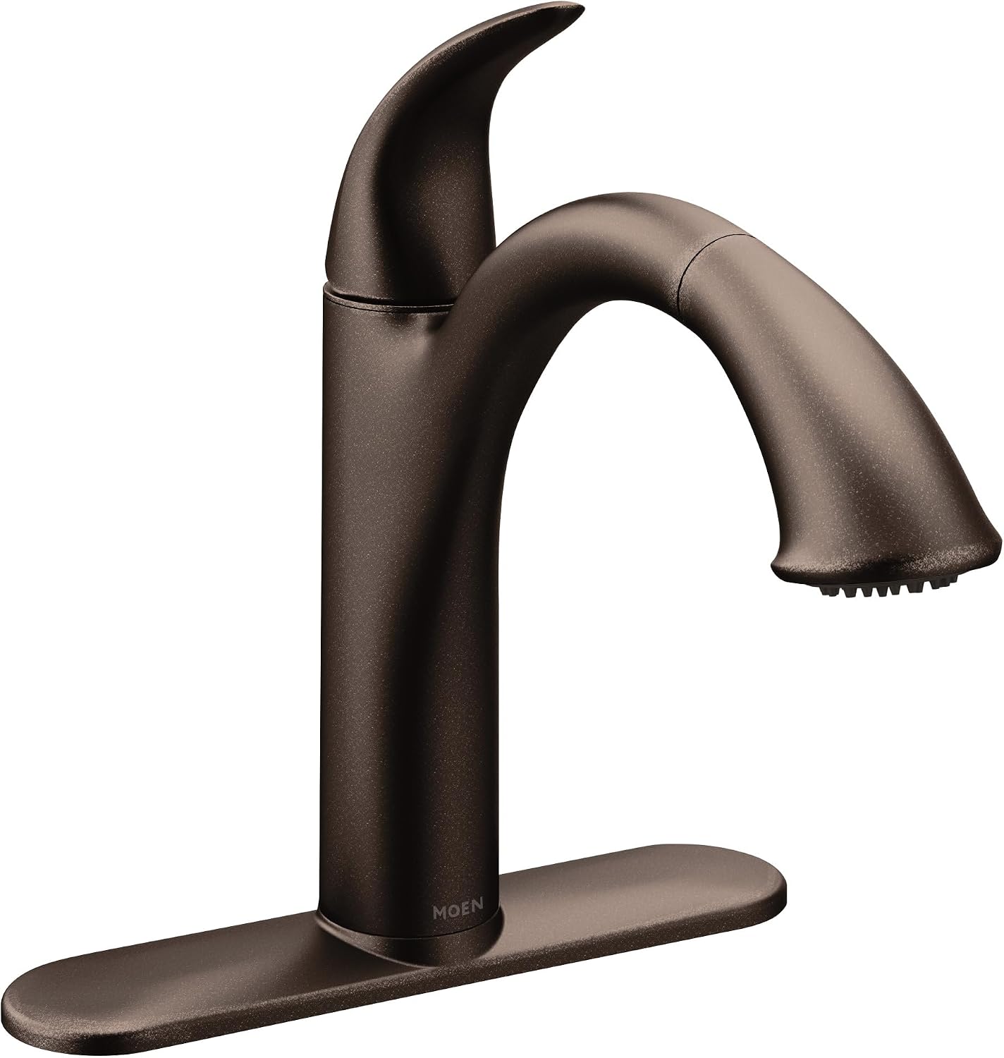 Moen Camerist Oil-Rubbed Bronze One-Handle, Single Hole Kitchen Faucet with Pullout Spout, Bathroom Sink has Deck Plate for Three-Hole Countertop, Drain Trim Included, 7545ORB Oil Rubbed Bronze
