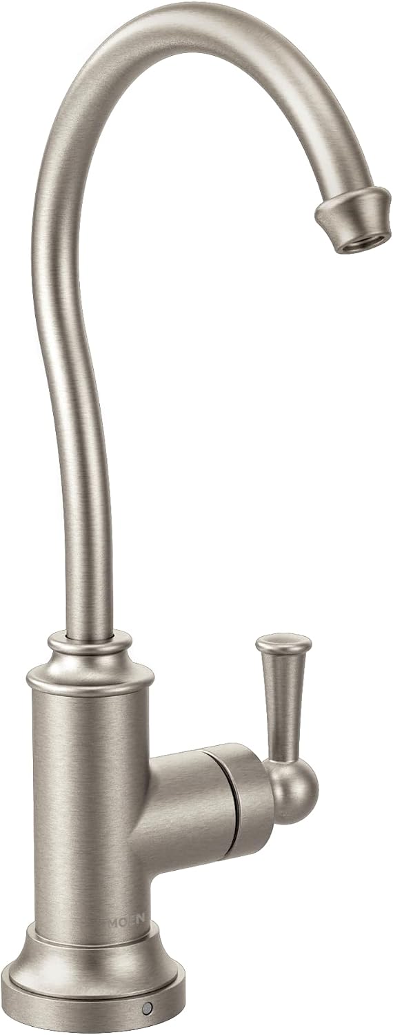 Moen Spot Resist Stainless Sip Traditional Cold Water Kitchen Beverage Faucet with Optional Filtration System, S5510SRS