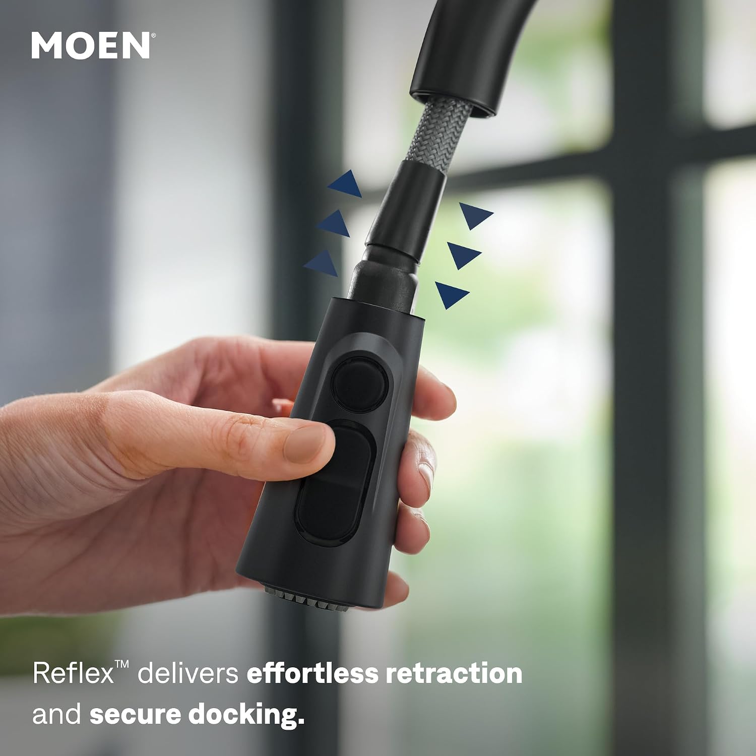 Moen Swyre Pulldown Kitchen Faucet, Matte Black, 87508BL
