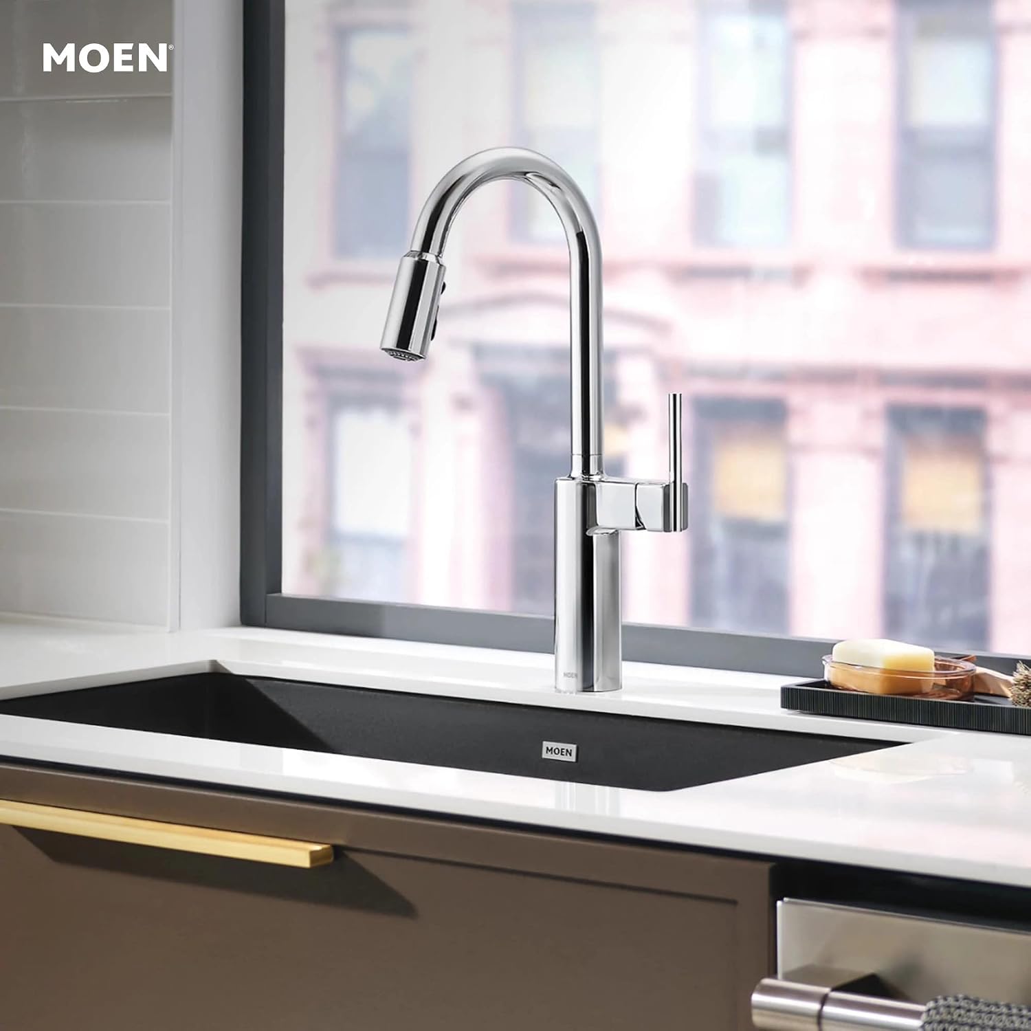 Moen Inara Pulldown Kitchen Faucet, Chrome, 87463