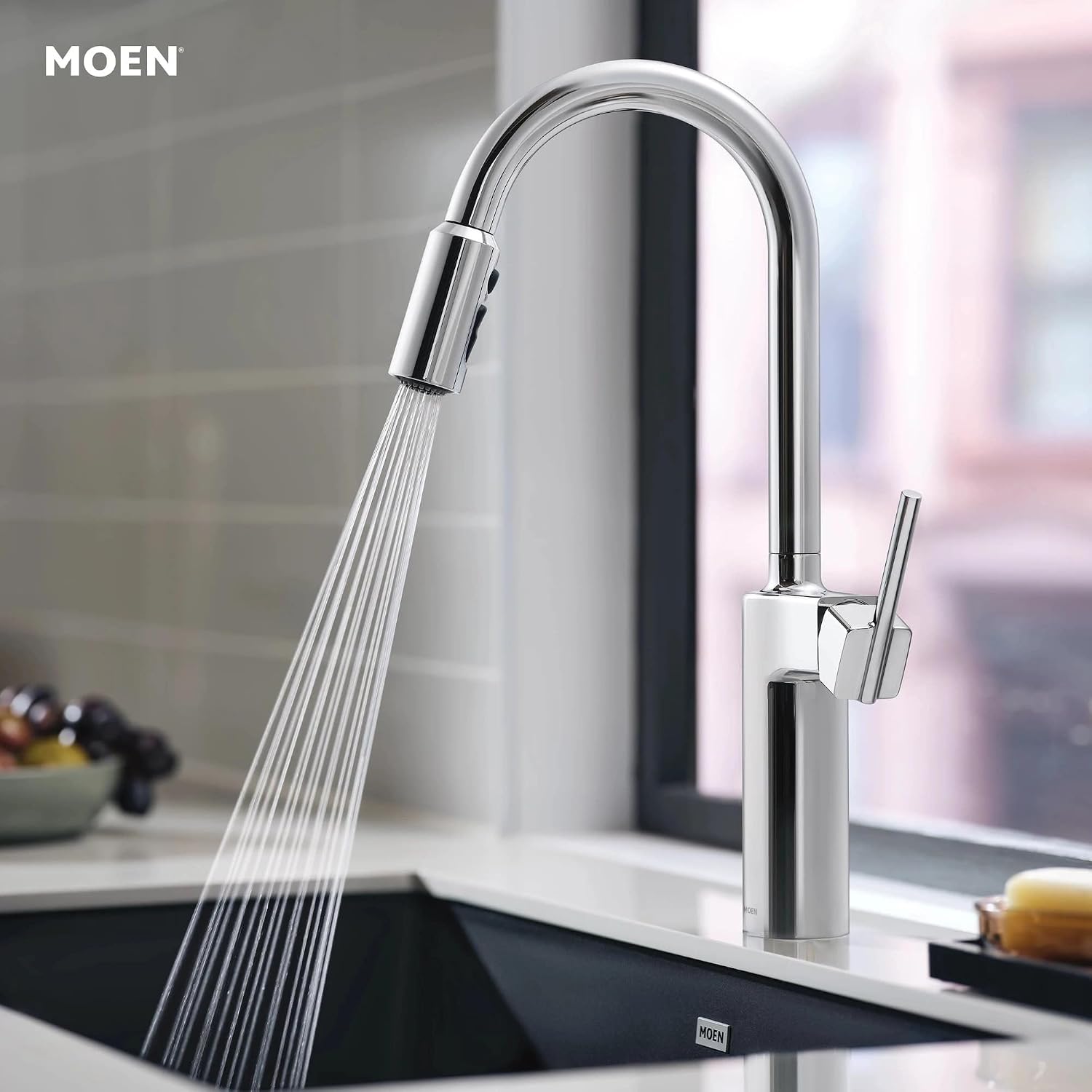 Moen Inara Pulldown Kitchen Faucet, Chrome, 87463