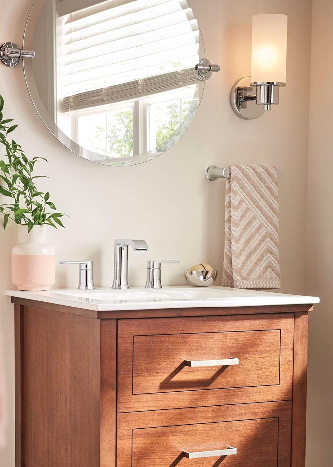 Moen BH3886CH Genta LX Chrome 6.8-in Wall Mount Towel Bar