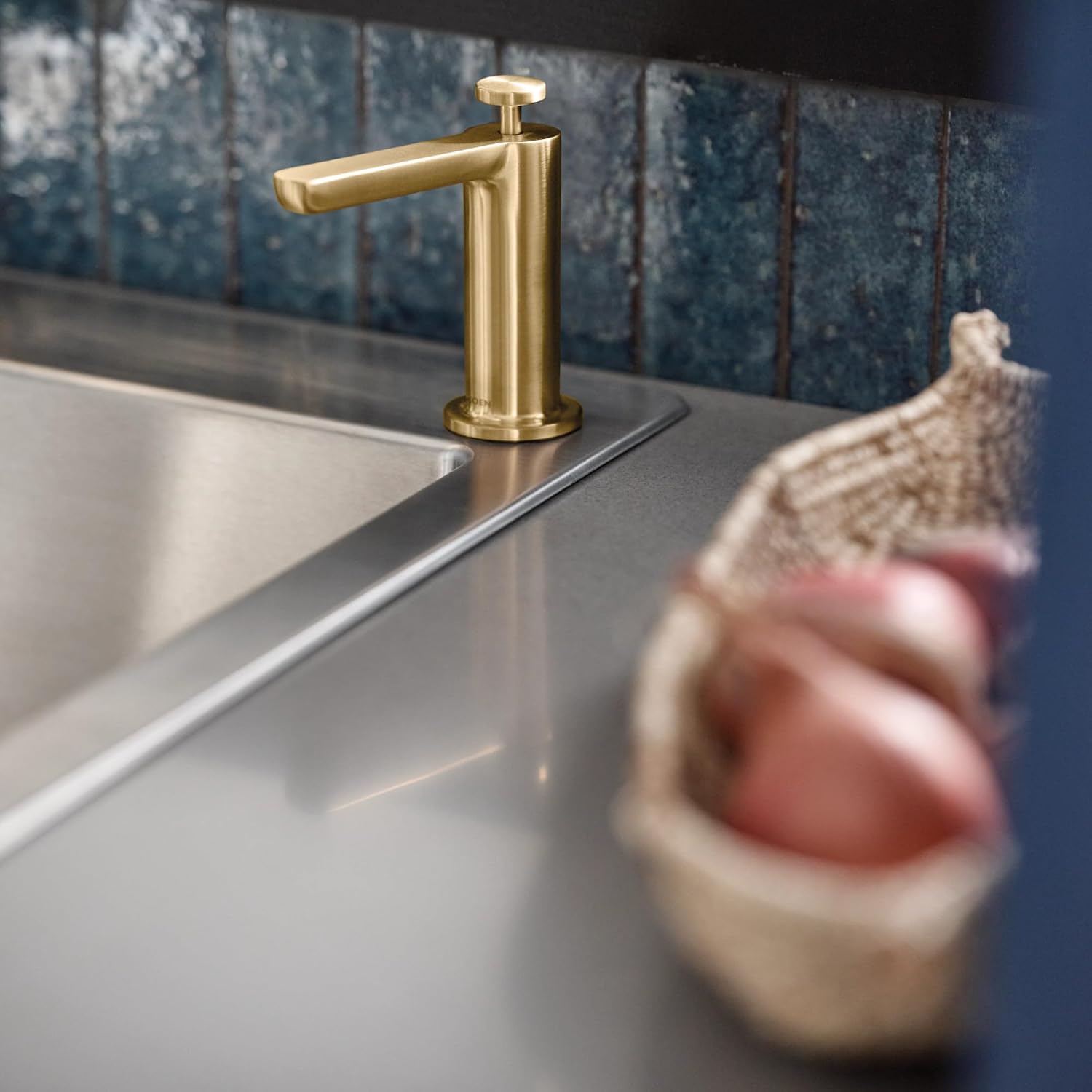 Moen Kitchen Soap Dispenser, Brushed Gold, S3947BG