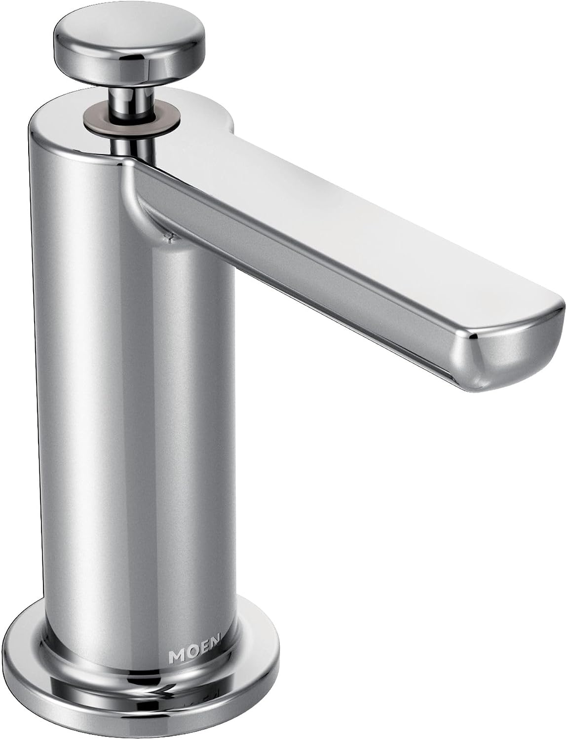 Moen S3947C Modern Deck Mounted Kitchen Soap Dispenser with Above the Sink Refillable Bottle, Chrome