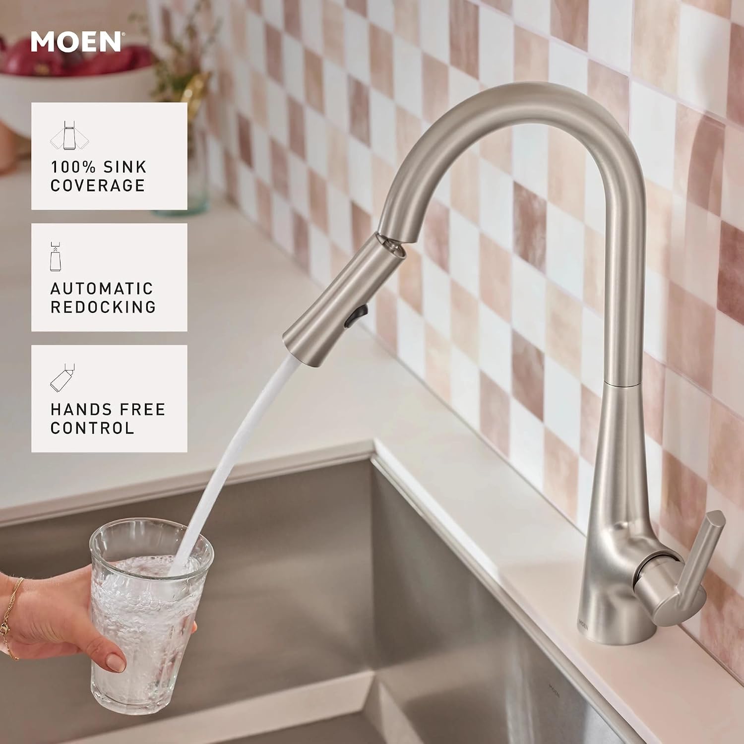 Moen 87918BL Ronan Matte Black Pulldown Kitchen Faucet