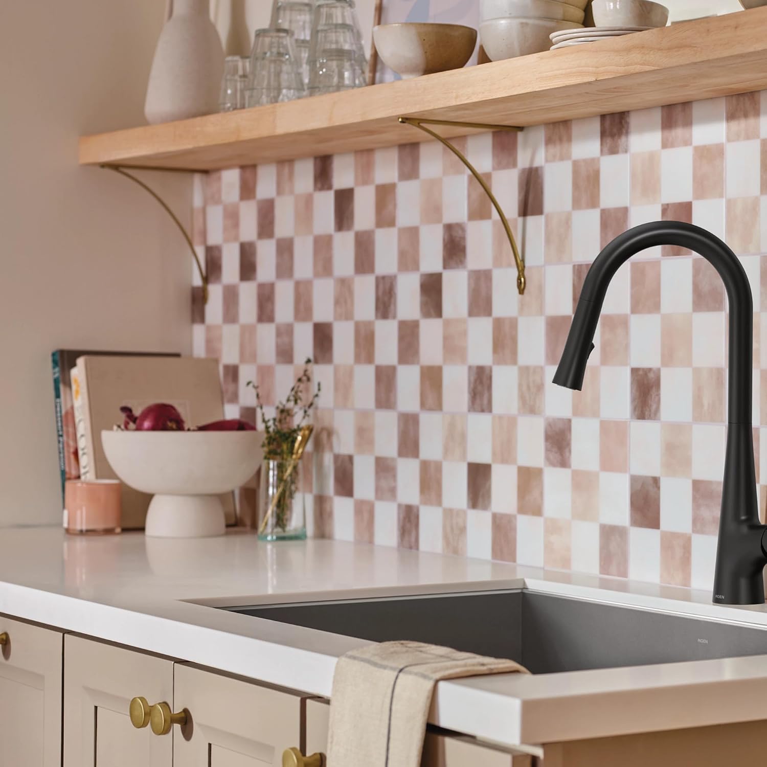 Moen 87918BL Ronan Matte Black Pulldown Kitchen Faucet