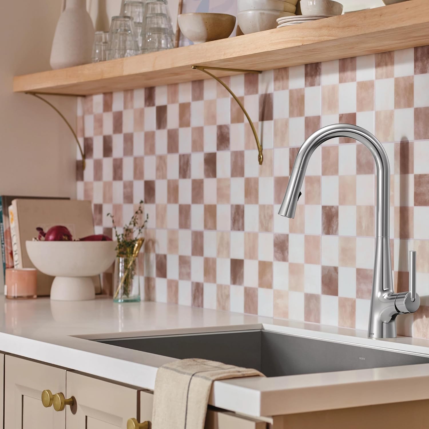 Moen Ronan Pulldown Kitchen Faucet, Chrome, 87918