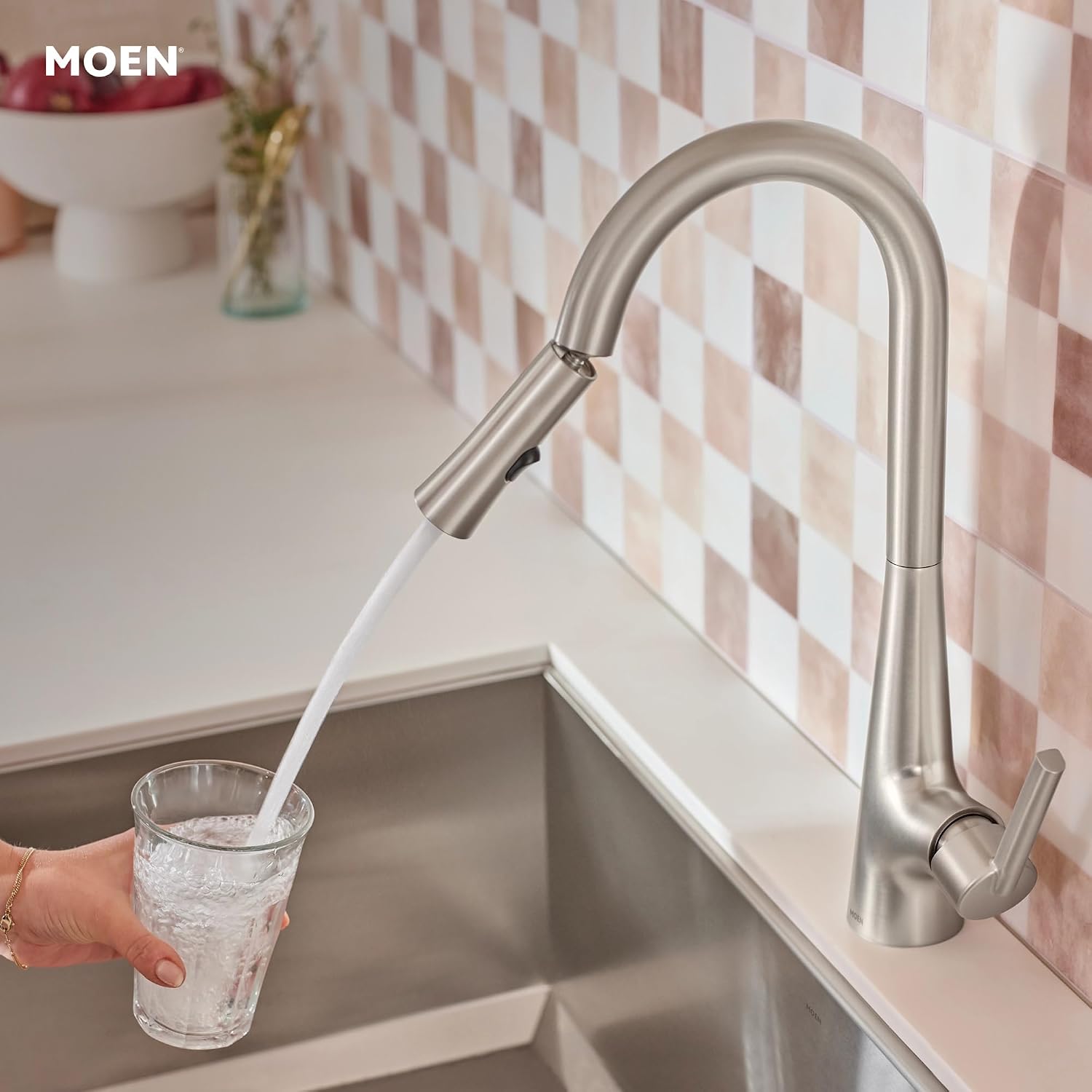 Moen Ronan Pulldown Kitchen Faucet, Spot Resist Stainless, 87918SRS