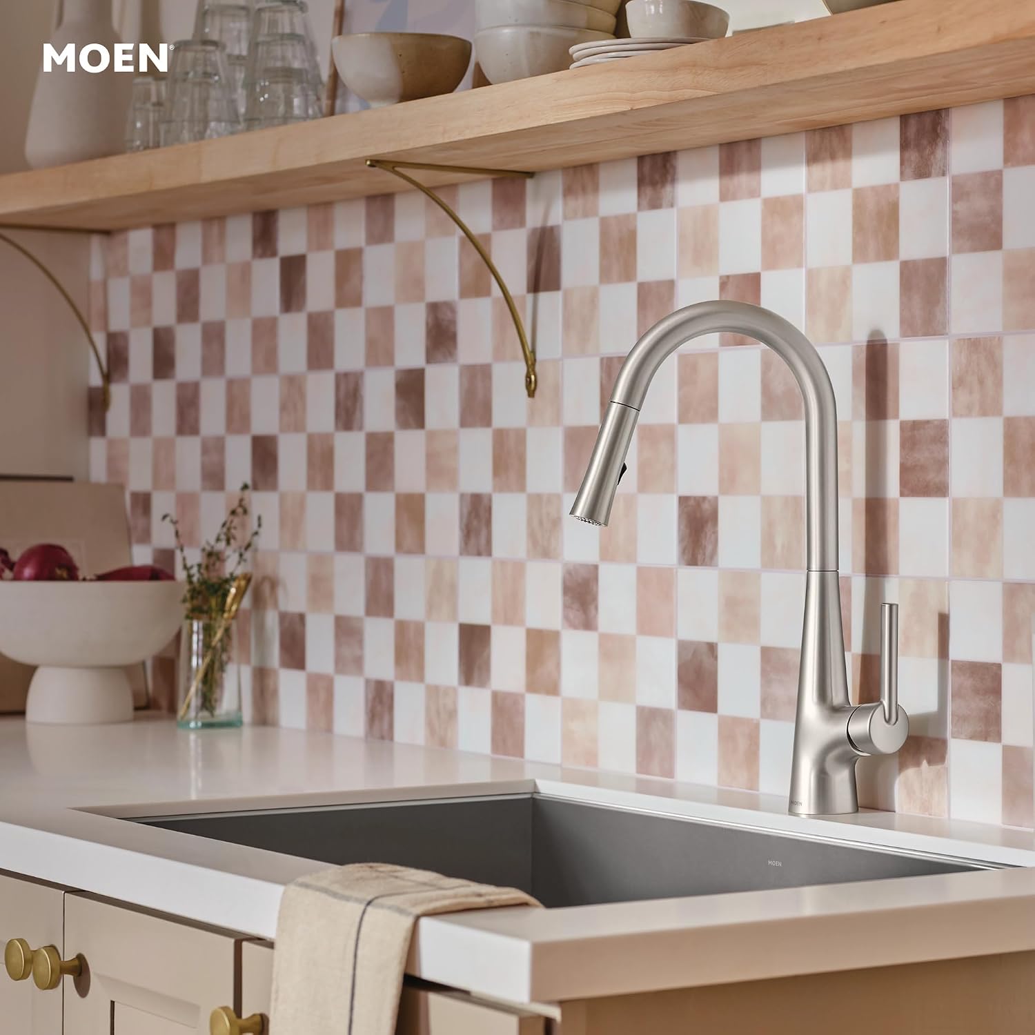 Moen Ronan Pulldown Kitchen Faucet, Spot Resist Stainless, 87918SRS