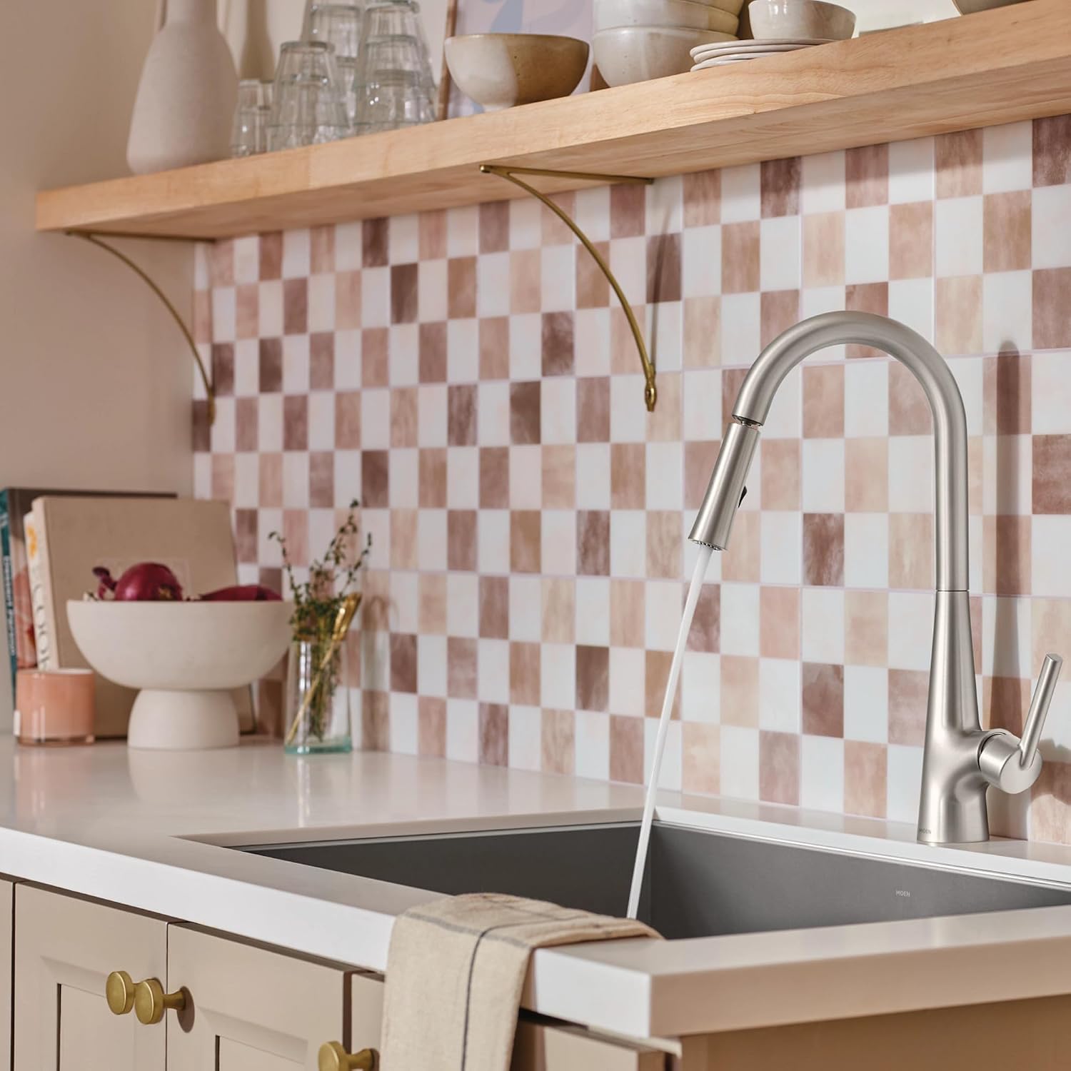 Moen Ronan Pulldown Kitchen Faucet, Spot Resist Stainless, 87918SRS
