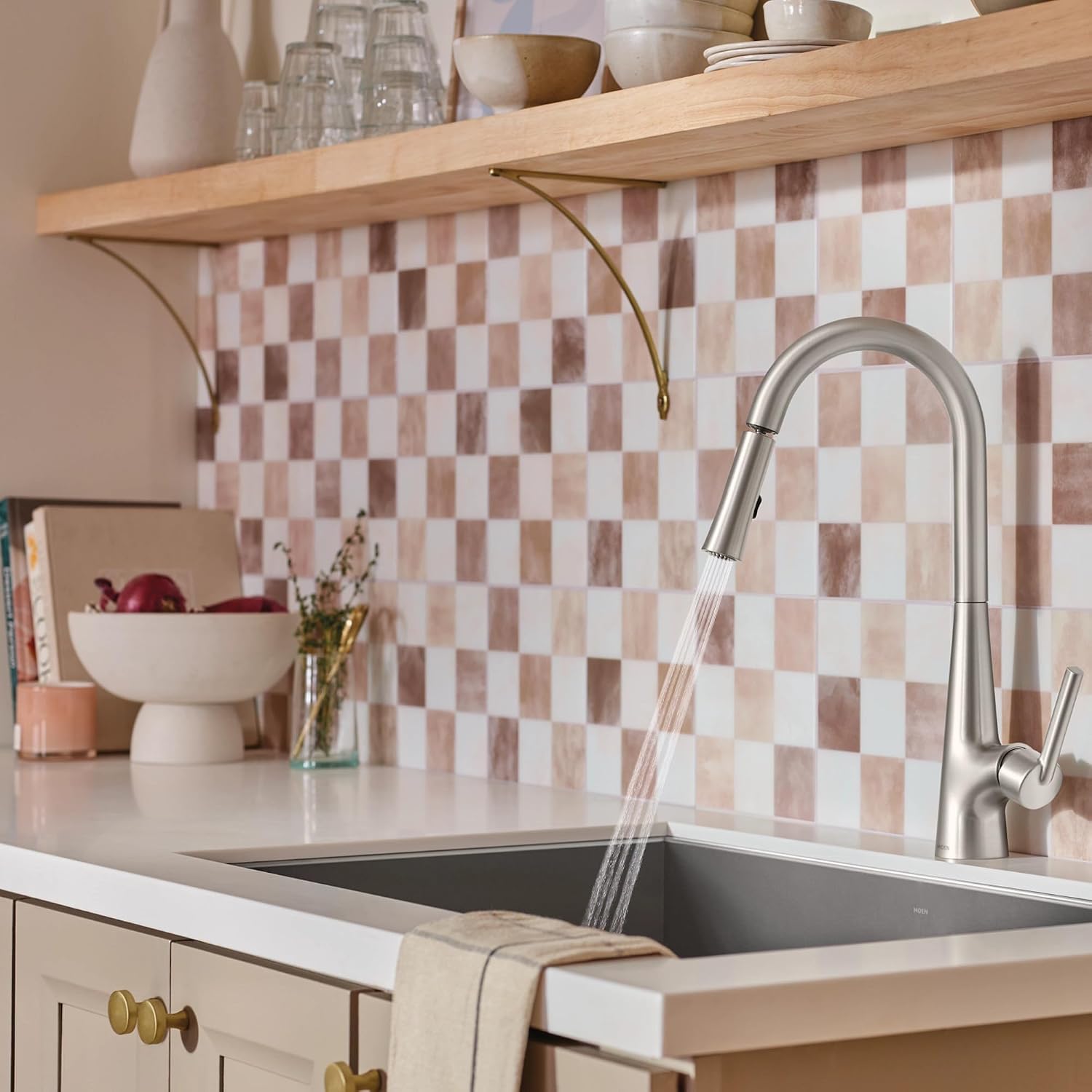 Moen Ronan Pulldown Kitchen Faucet, Spot Resist Stainless, 87918SRS