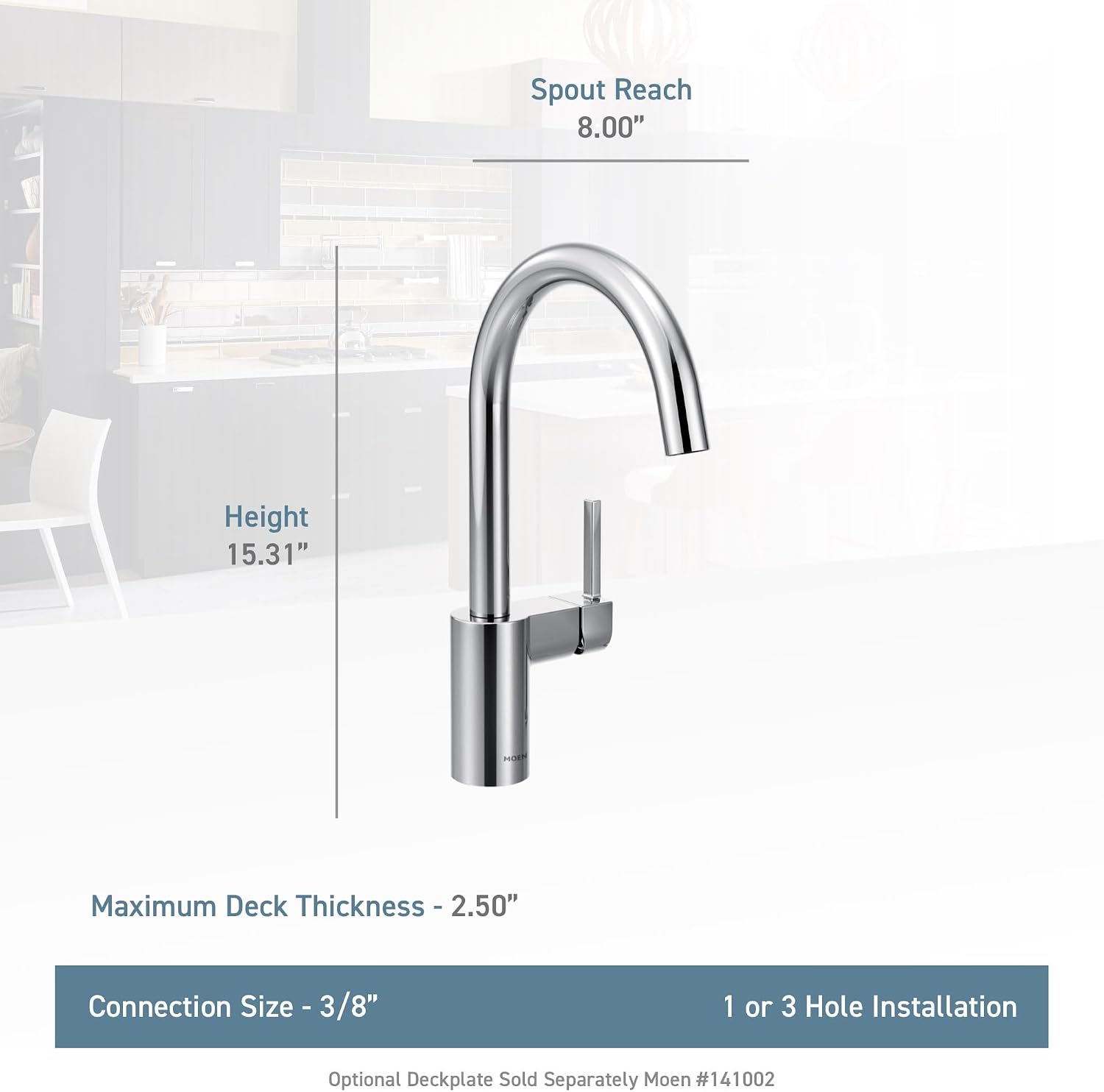 Moen 7365BL Kitchen Faucets and Accessories, Matte Black