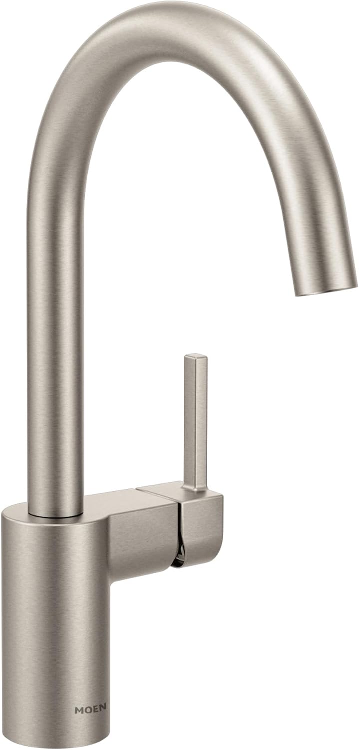 Moen 7365SRS Align One-Handle High-Arc Modern Kitchen Faucet, Spot Resist Stainless