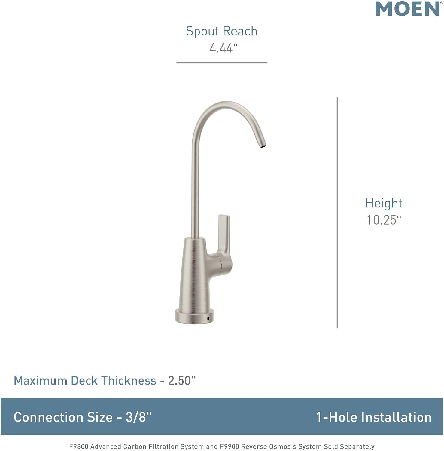 Moen Sip Traditional Drinking Water Beverage Faucet, Matte Black, F7620BL