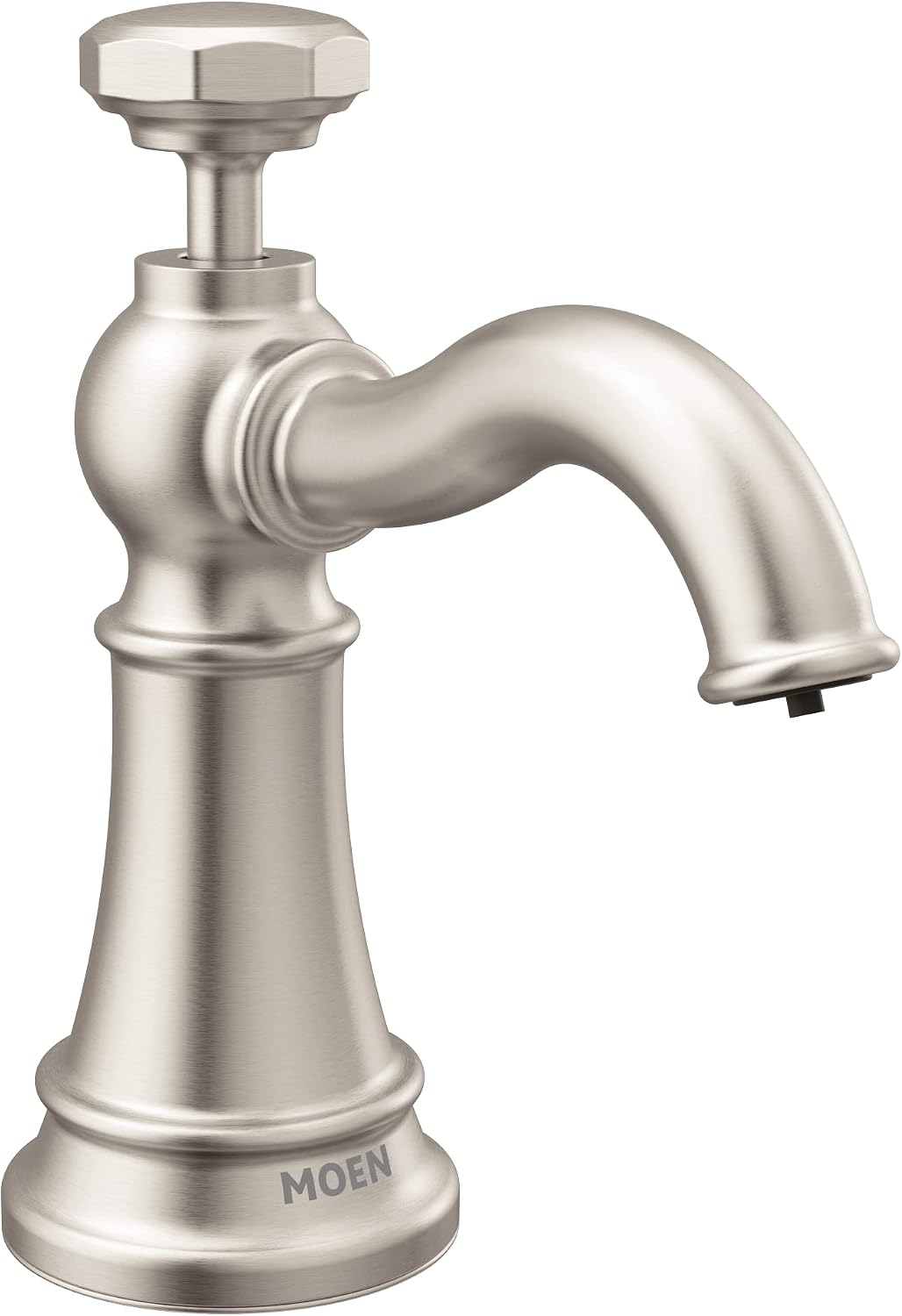 Moen S3955SRS Paterson Deck Mounted Kitchen Soap Dispenser with Above the Sink Refillable Bottle, Spot Resist Stainless