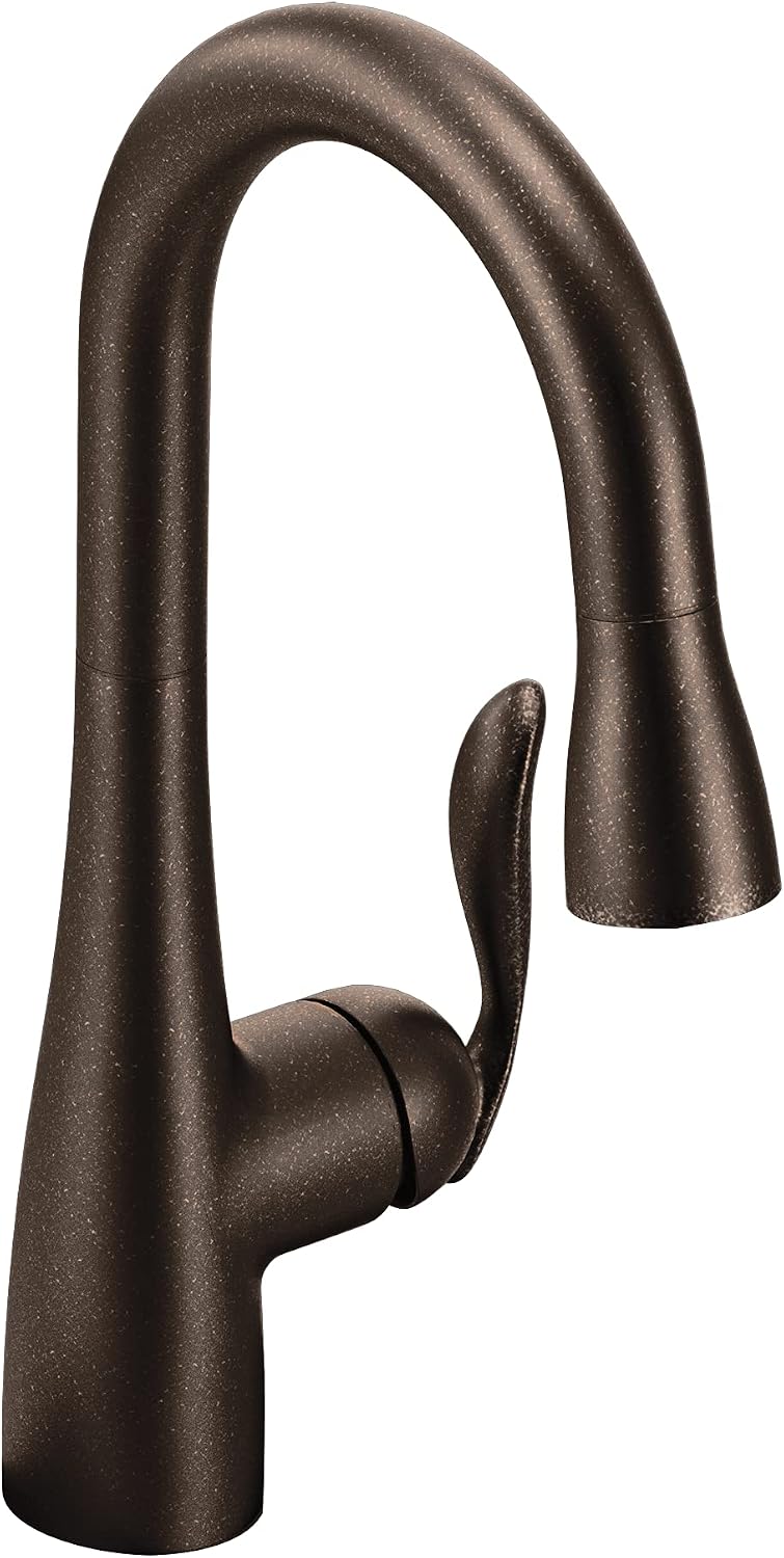 Moen 5995ORB Arbor One Handle High Arc Pulldown Bar Faucet with Reflex, Oil Rubbed Bronze