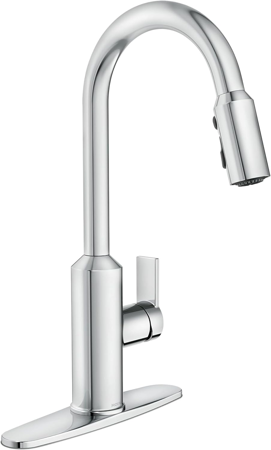 Moen Meena One Handle Kitchen Faucet with Pull Down Sprayer, High Arc Kitchen Sink Faucet Featuring Reflex System and Duralock Quick Connect, Chrome, 87270