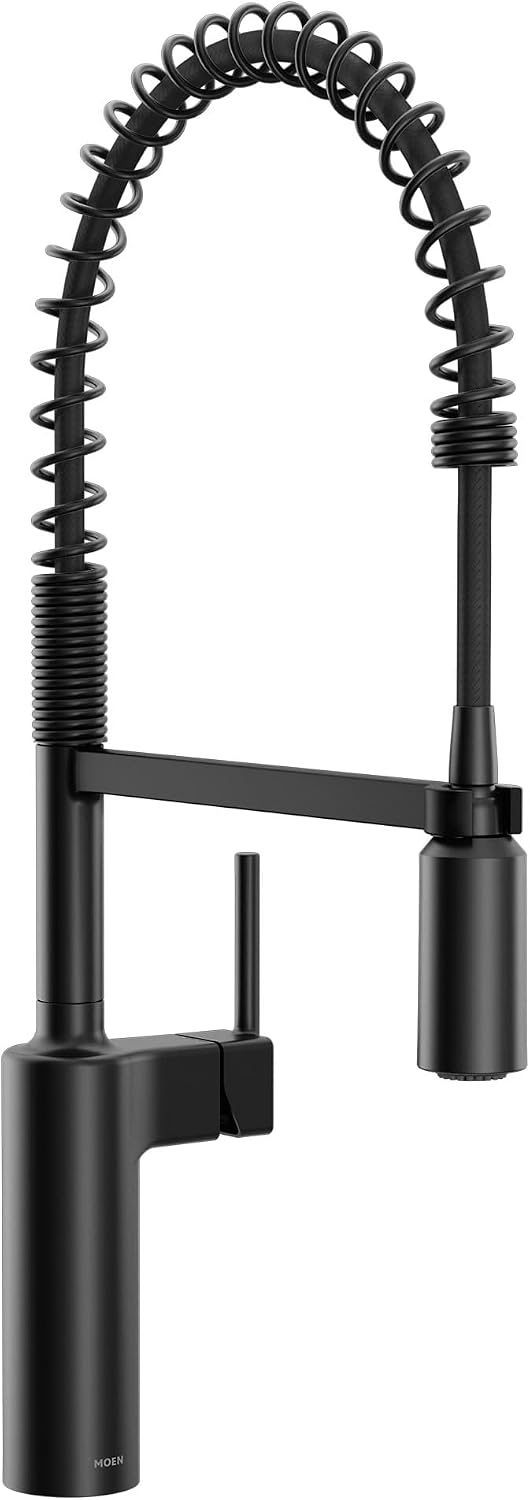 Moen 87863BL Inara Pulldown Kitchen Faucet, Black Matte Black