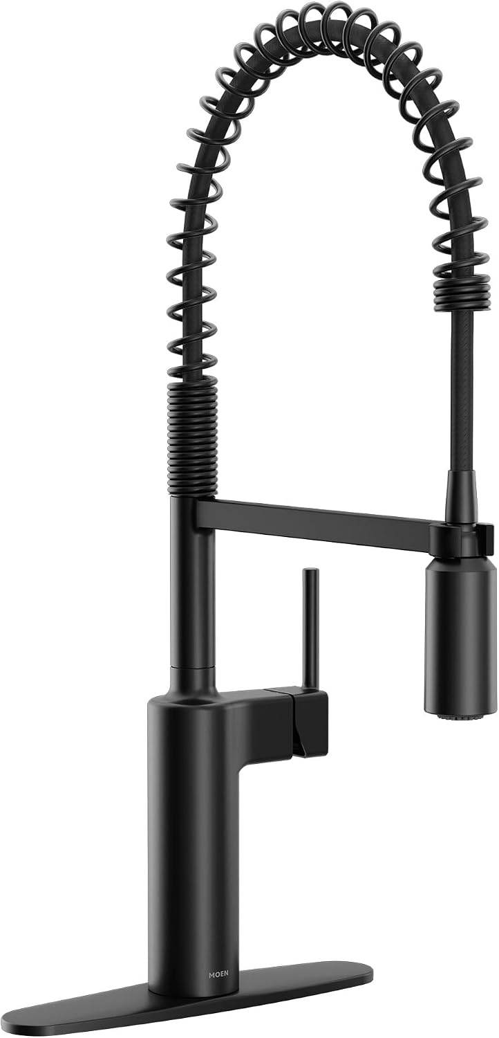 Moen 87863BL Inara Pulldown Kitchen Faucet, Black Matte Black