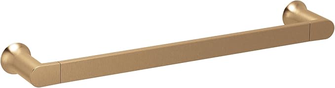 Moen Genta LX Modern Single Kitchen or Bathroom Towel Bar, 18-Inch, Bronzed Gold, BH3818BZG