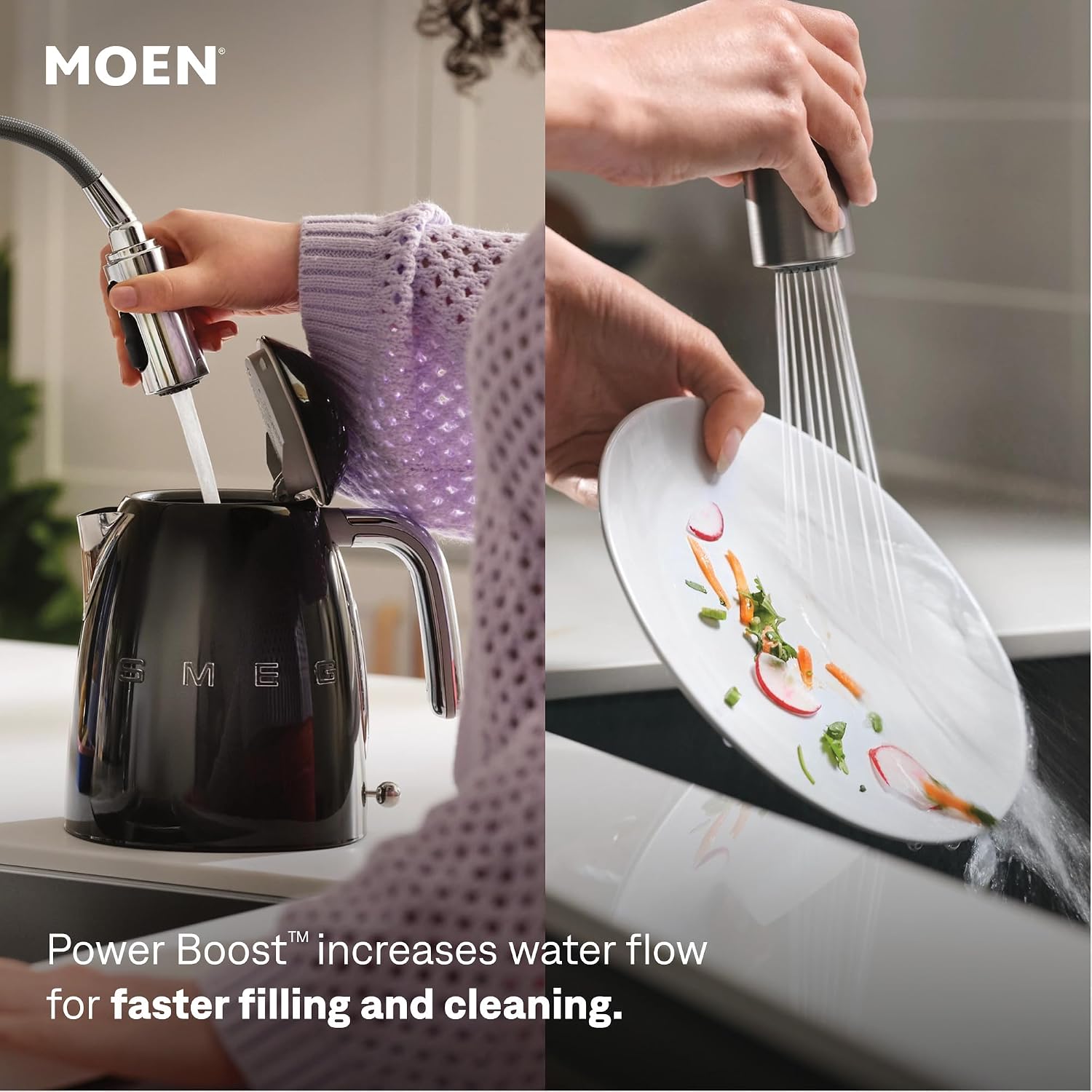 Moen Swyre Spring Pulldown Kitchen Faucet, Chrome, 87538