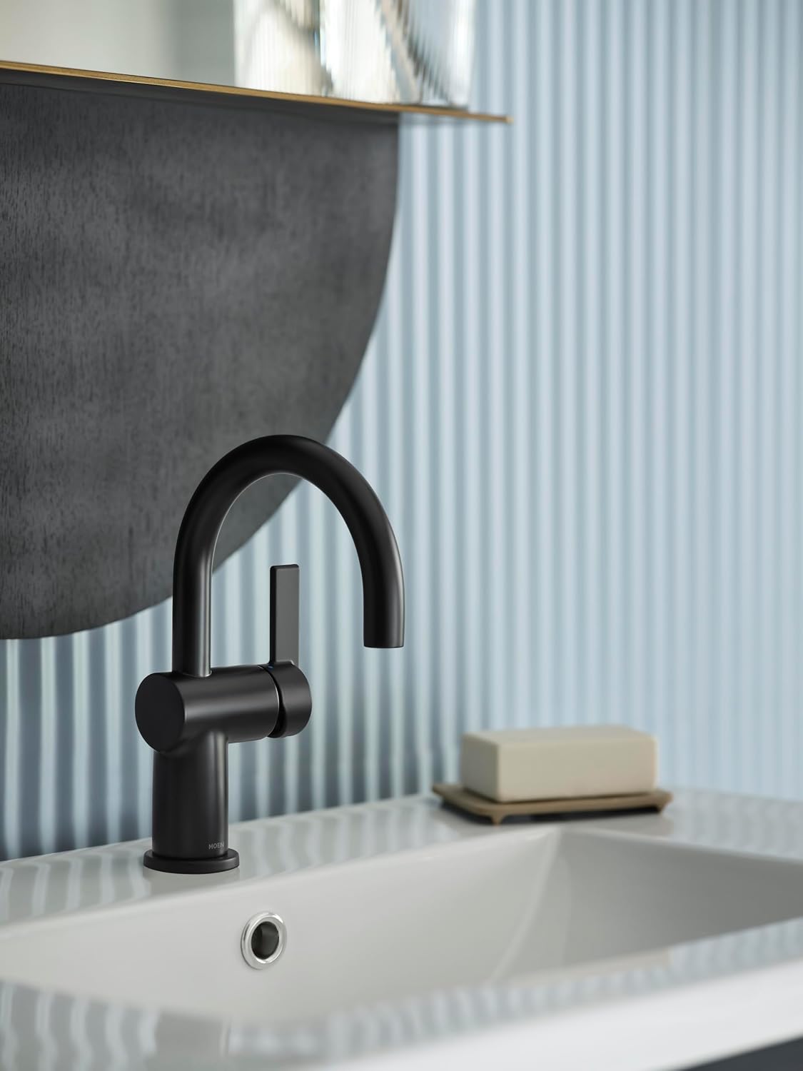 Moen CIA MotionSense Wave Bathroom Faucet, Matte Black, 6221EWBL