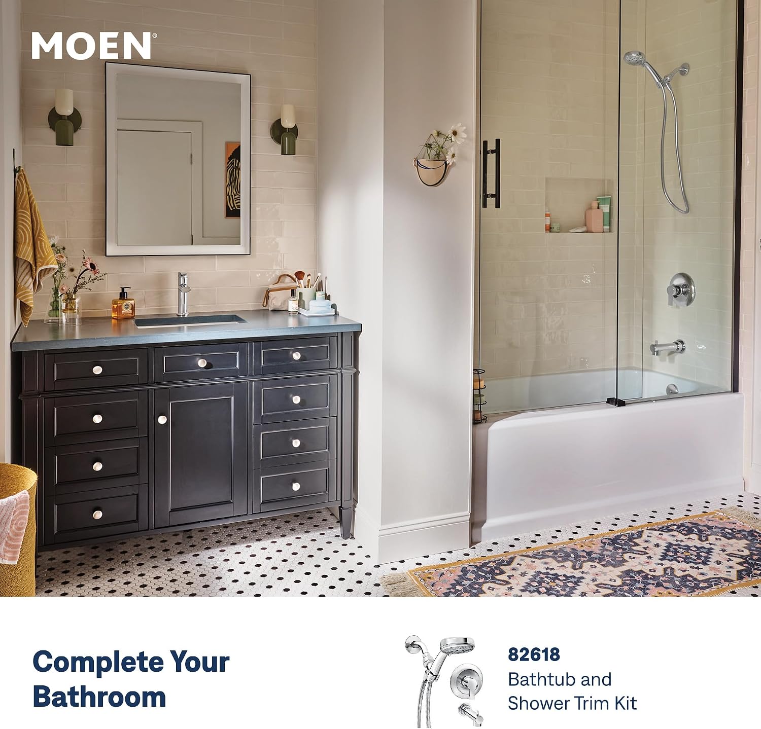 Moen 84794 Meena 1-Handle Bath Faucet w/Drain, Chrome