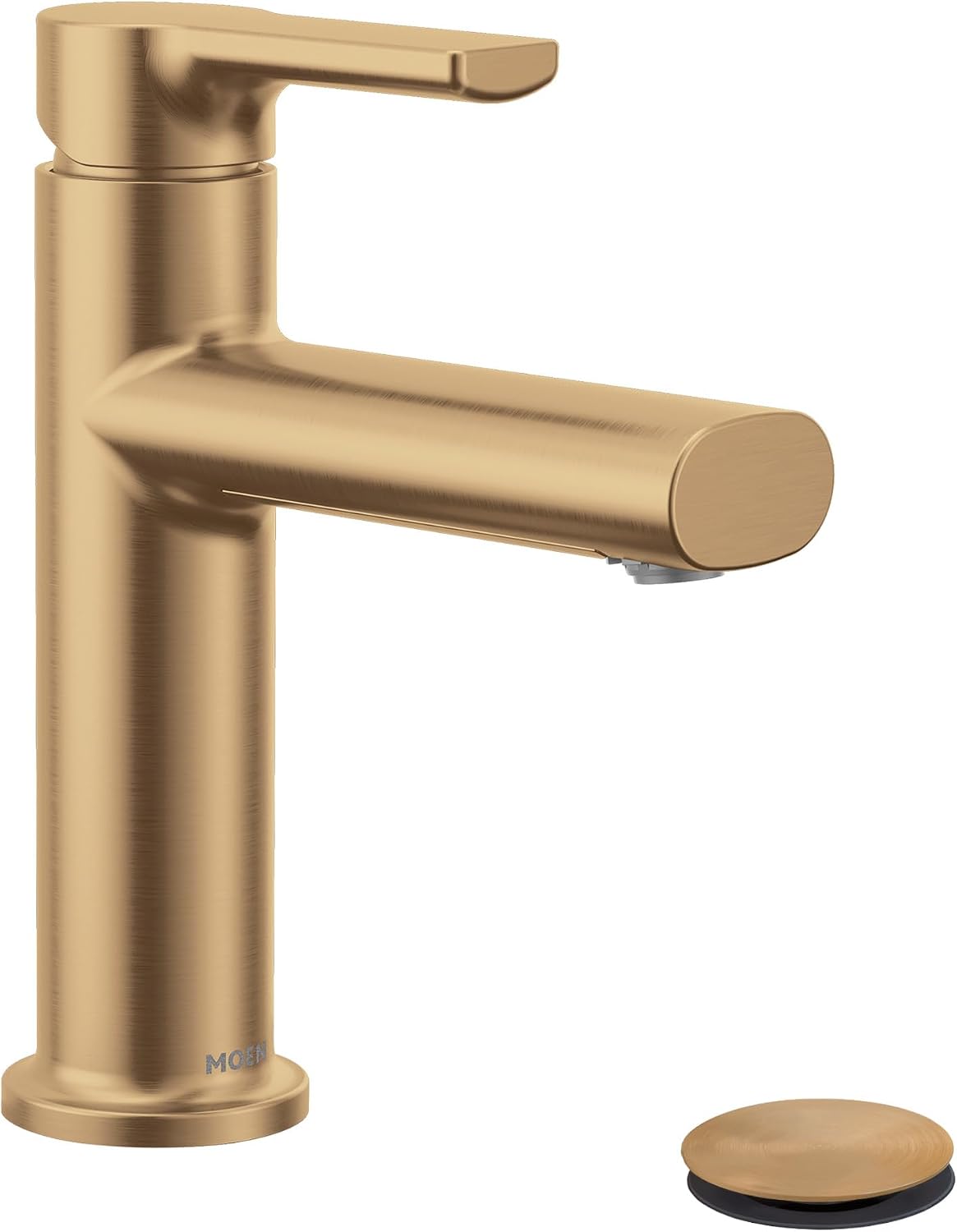 Moen 84794BZG Meena 1-Handle Bath Faucet w/Push-Down Drain, Bronzed Gold