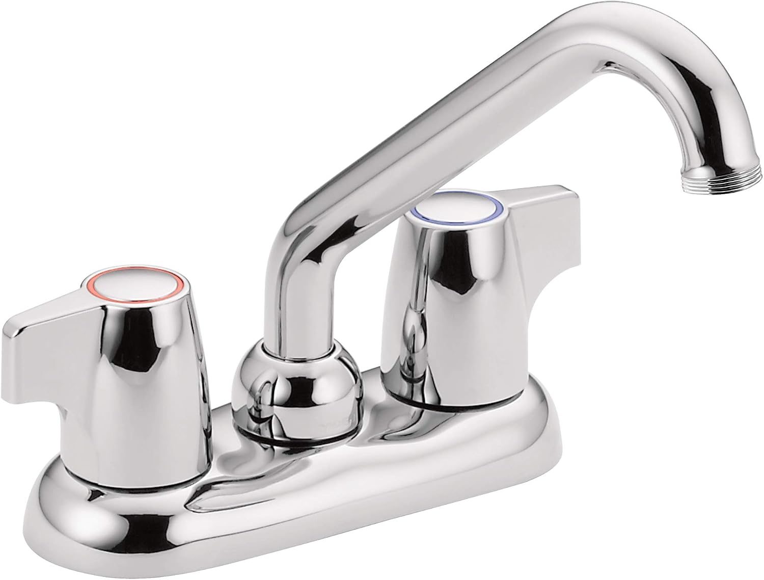 Moen Chrome Chateau Two-Handle 4-Inch Centerset Utility or Laundry Sink Faucet with Threaded Spout, 74998