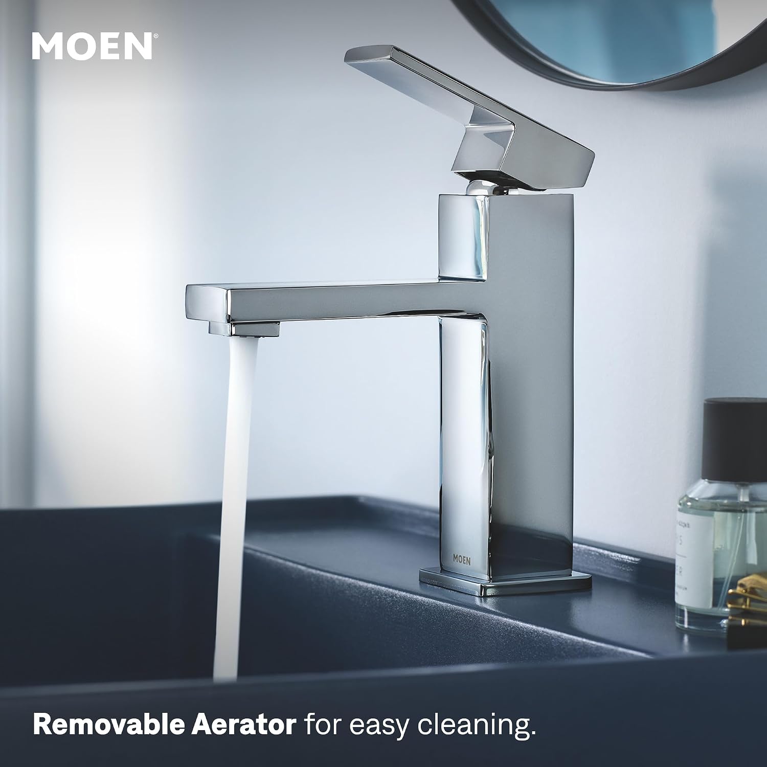 Moen 84771 Revyl Chrome Single-Handle Bathroom Faucet with Drain