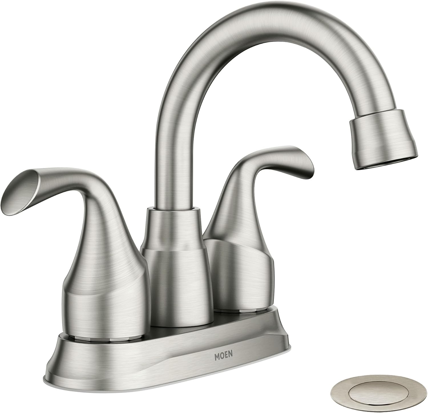 Moen Idora Centerset Bathroom Faucet, Spot Resist Nickel, 84115SRN Brushed Nickel