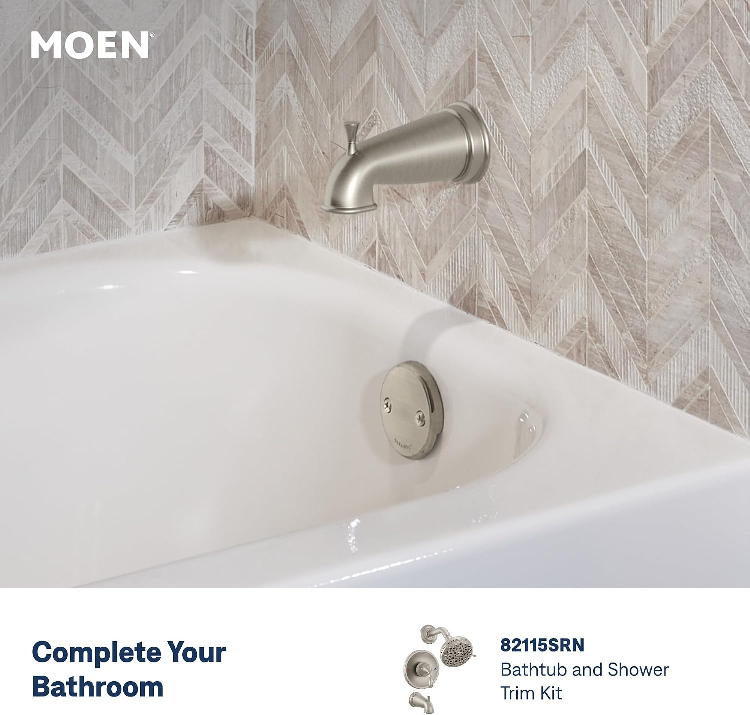 Moen Idora Centerset Bathroom Faucet, Spot Resist Nickel, 84115SRN Brushed Nickel