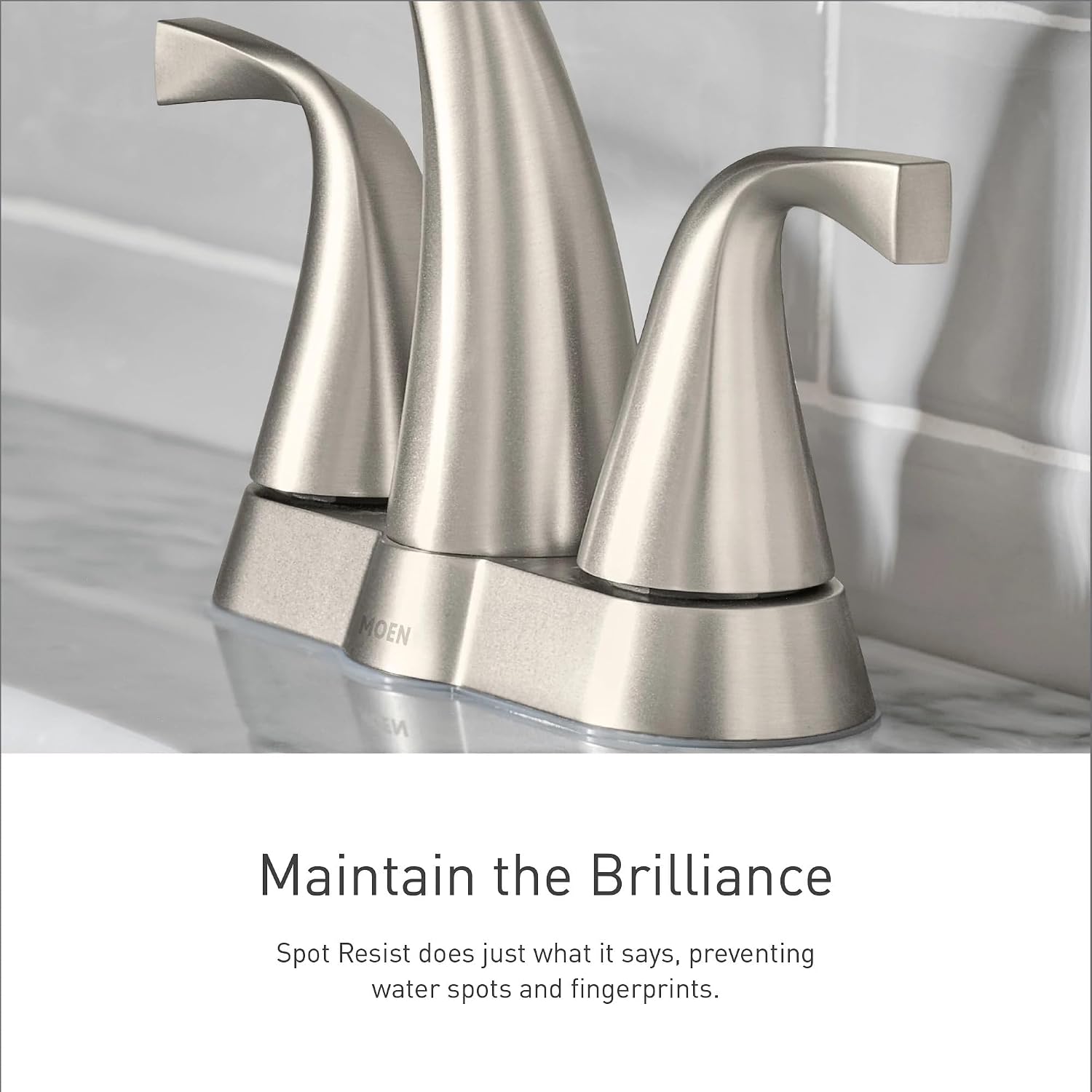 Moen 84971SRN Halle Bathroom Faucet, Spot Resist Brushed Nickel