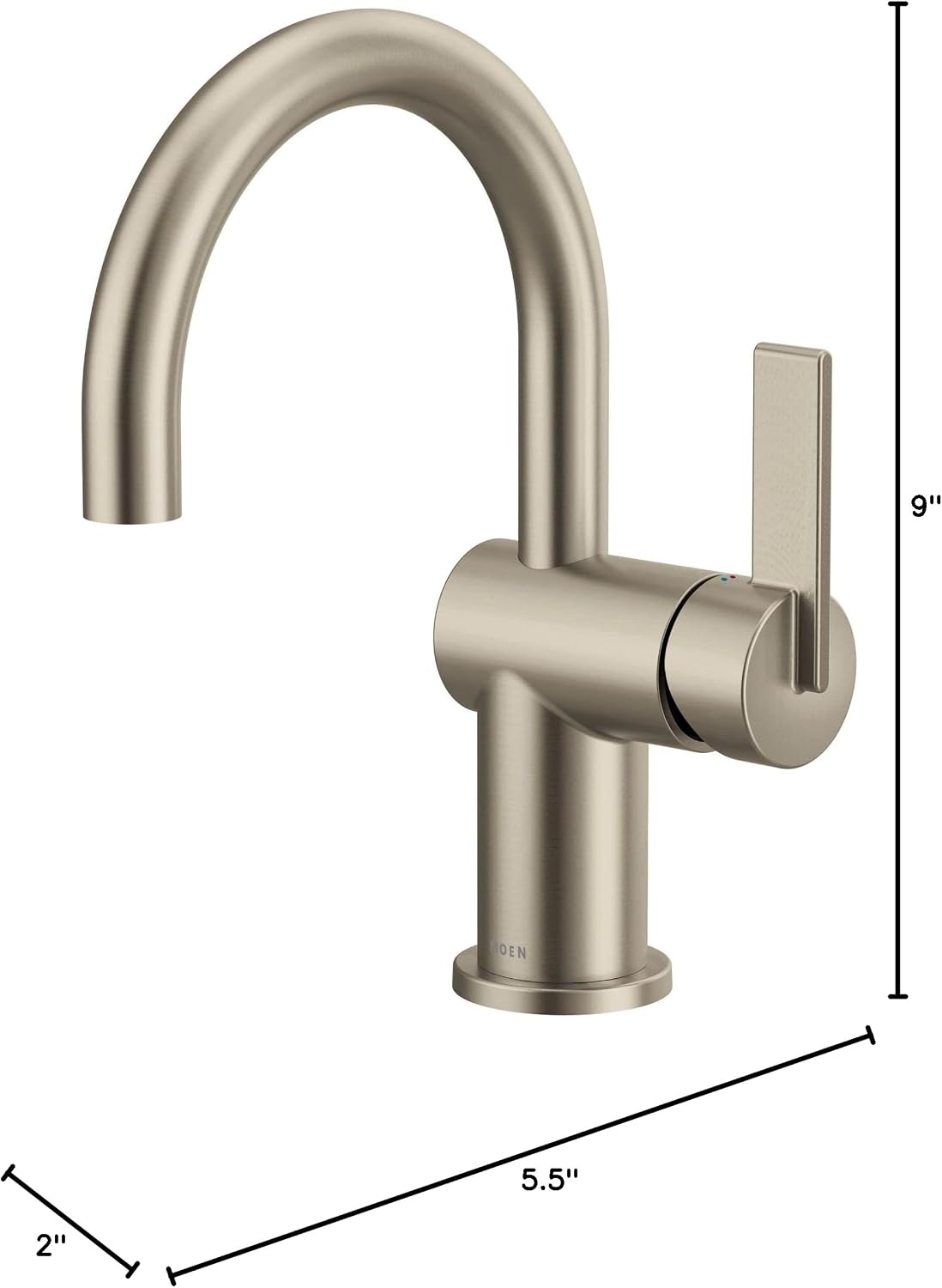 Moen CIA MotionSense Wave Bathroom Faucet, Brushed Nickel, 6221EWBN