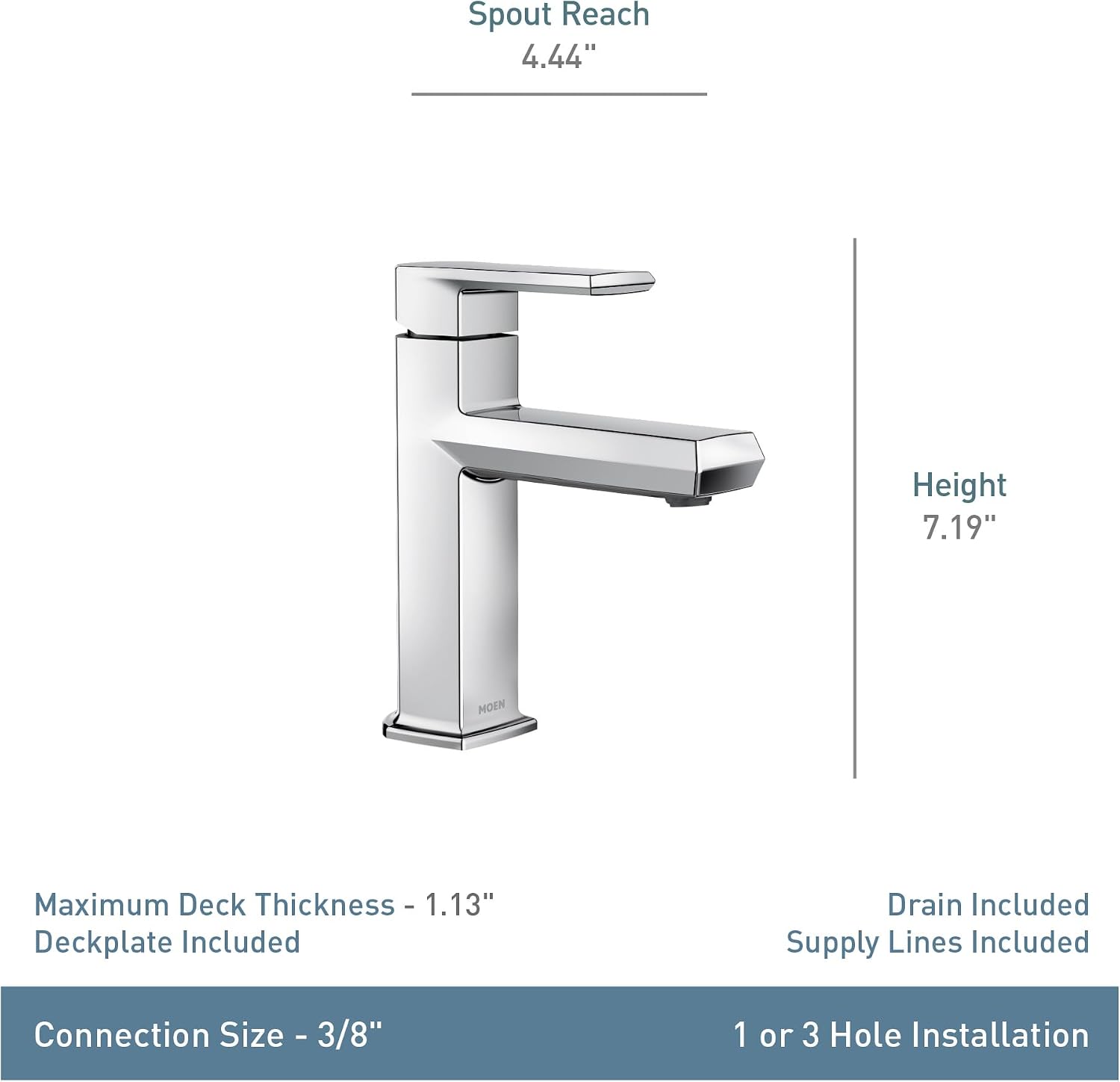 Moen Neese Chrome Single-Handle Lavatory Faucet, 84784