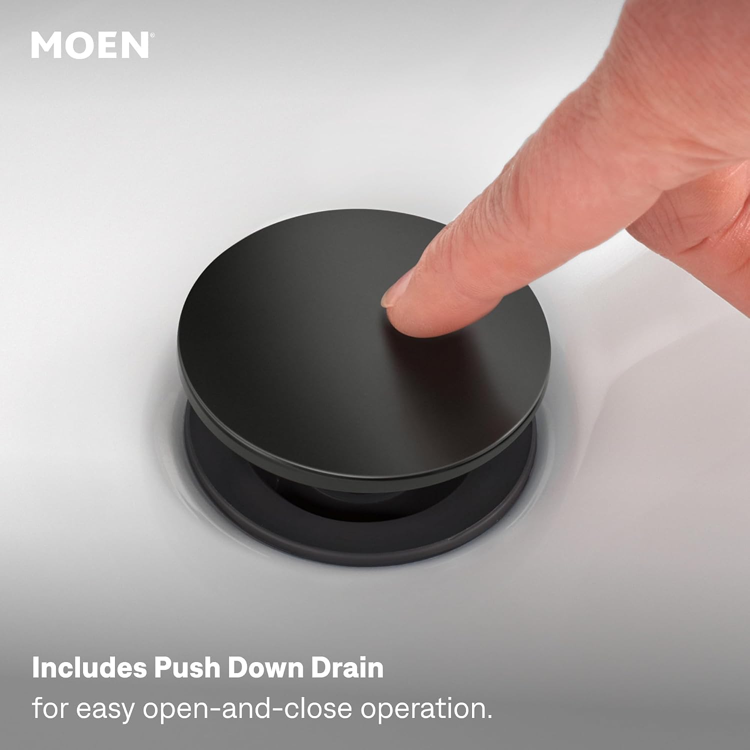 Moen Ronan Centerset Bathroom Faucet, Matte Black, 84022BL