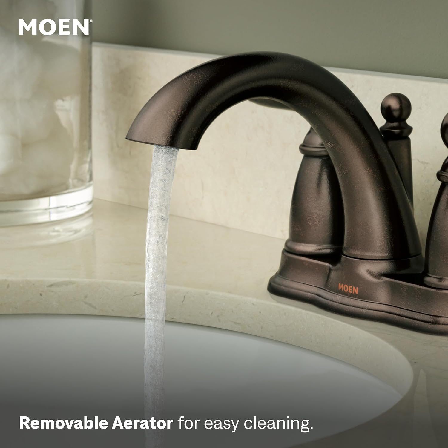 Moen 6610ORB Brantford Oil Rubbed Bronze Centerset Bathroom Faucet