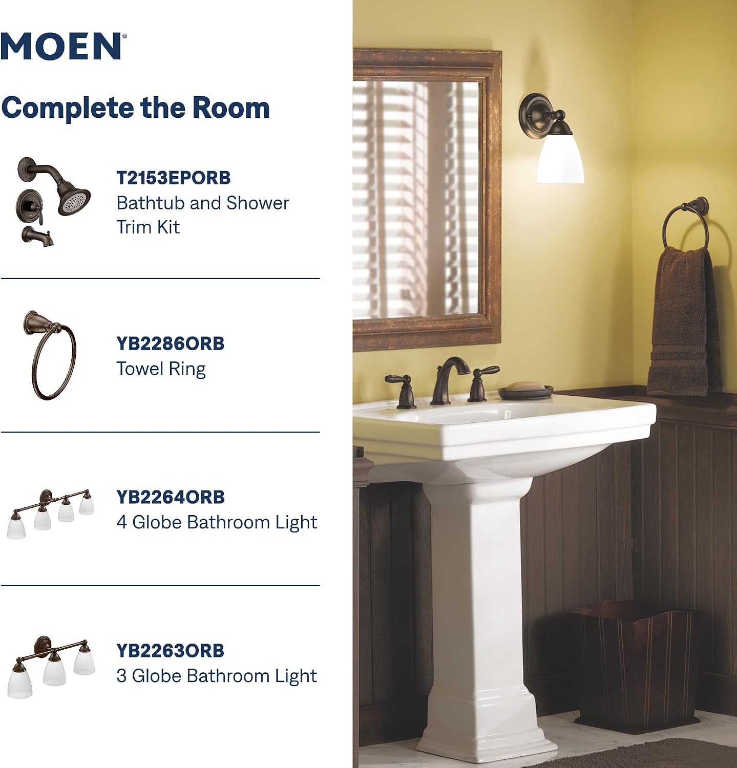 Moen 6610ORB Brantford Oil Rubbed Bronze Centerset Bathroom Faucet