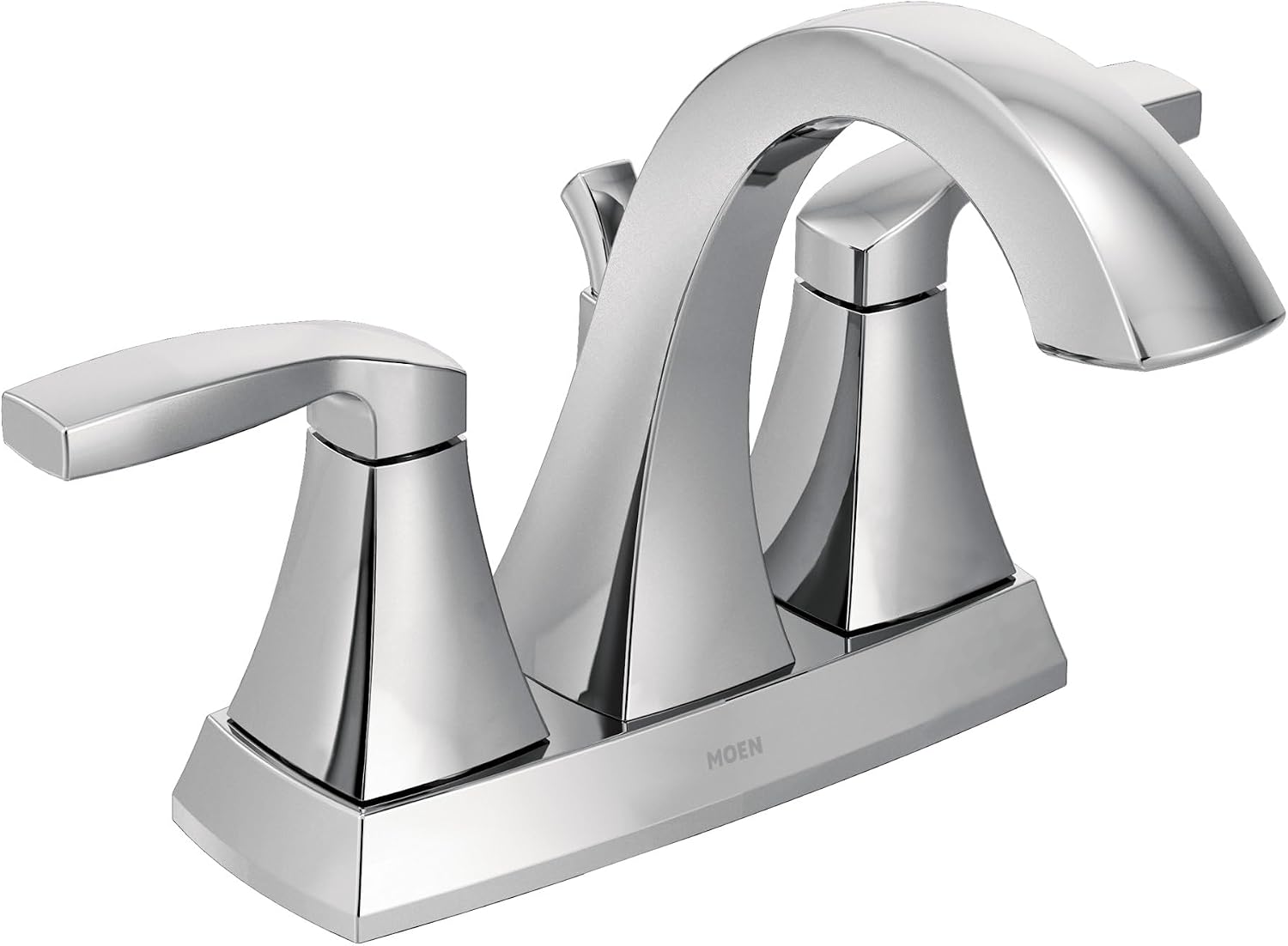 Moen Voss Chrome Two-Handle High Arc Centerset Bathroom Faucet, 6901
