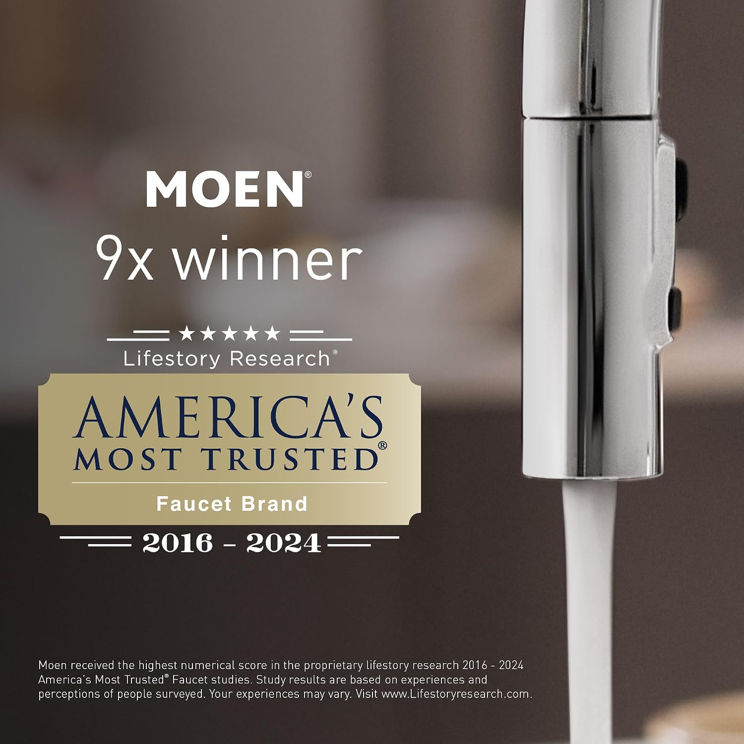Moen Voss Chrome Two-Handle High Arc Centerset Bathroom Faucet, 6901