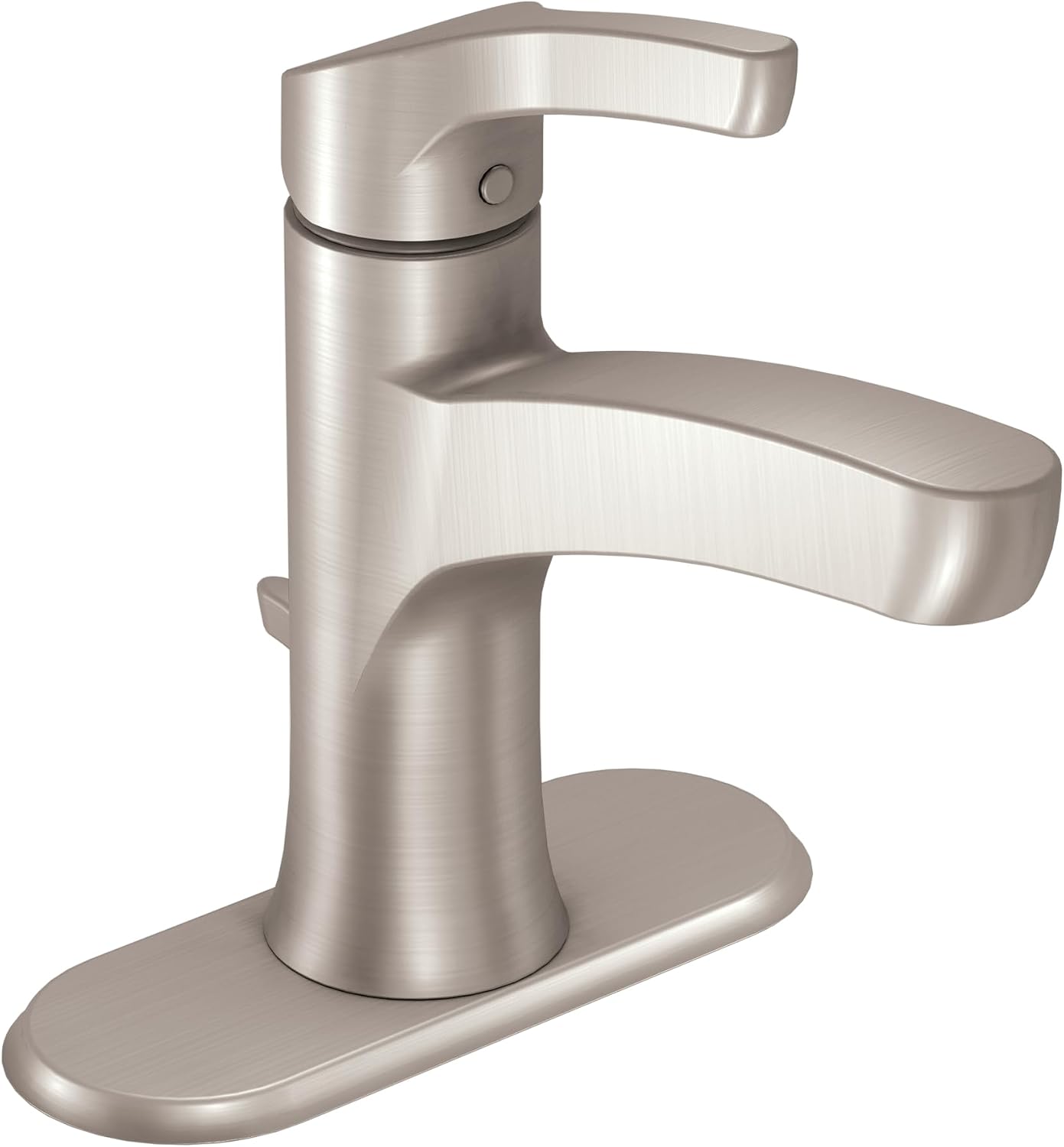 Moen WSL84733SRN Danika Single Handle 1 Hole Bathroom Faucet, Spot Resist Brushed Nickel