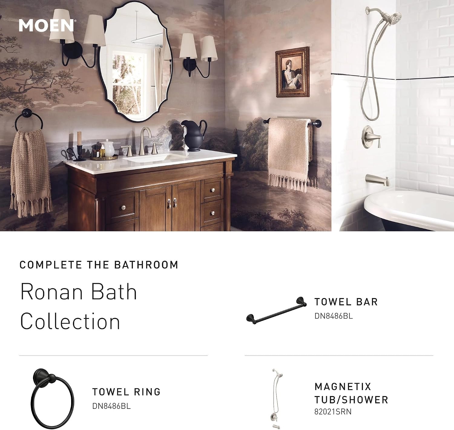 Moen 84021SRN Ronan 1-Handle Bathroom Faucet, Brushed Nickel