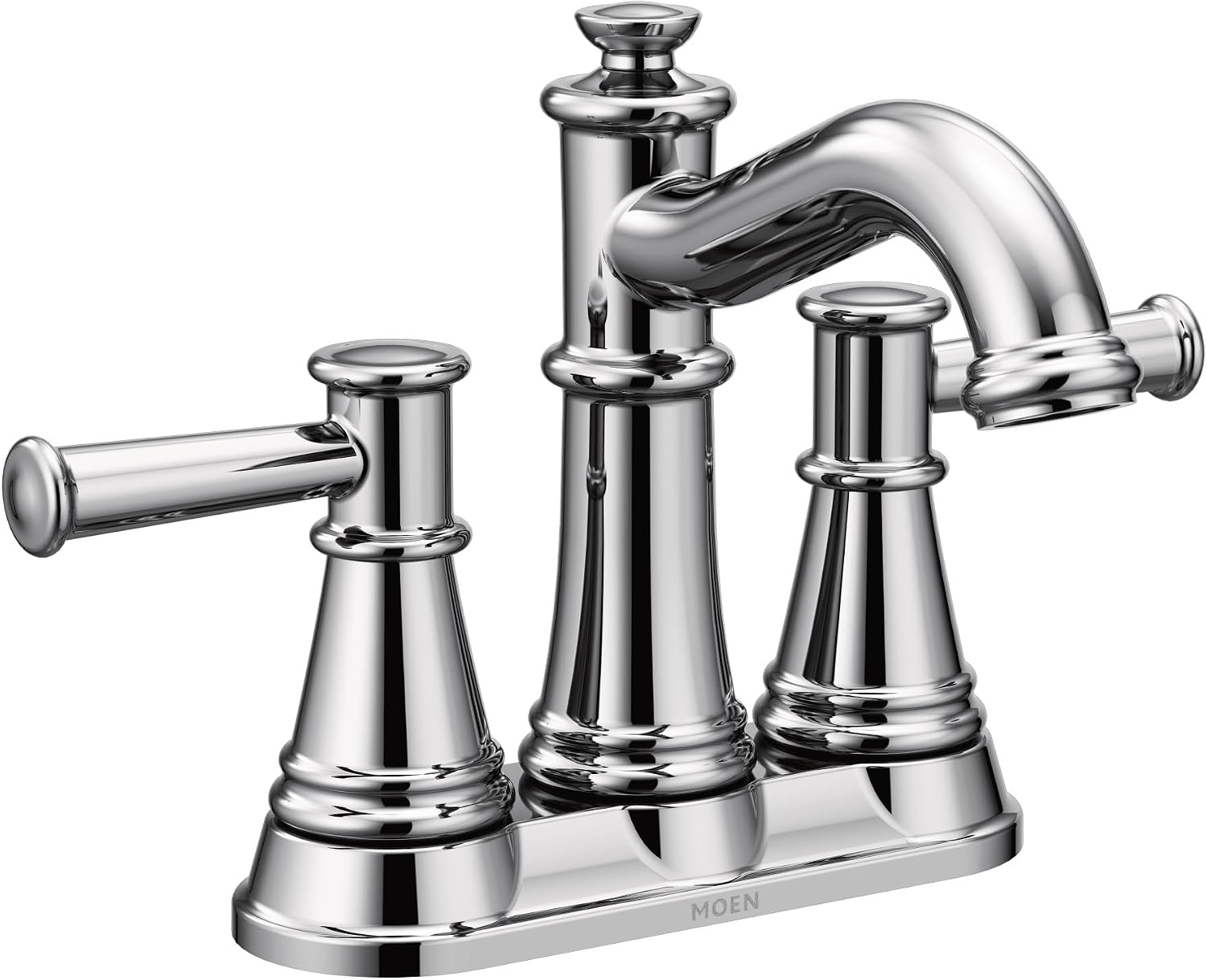 Moen Belfield Chrome Two-Handle Centerset Bathroom Faucet, 6401